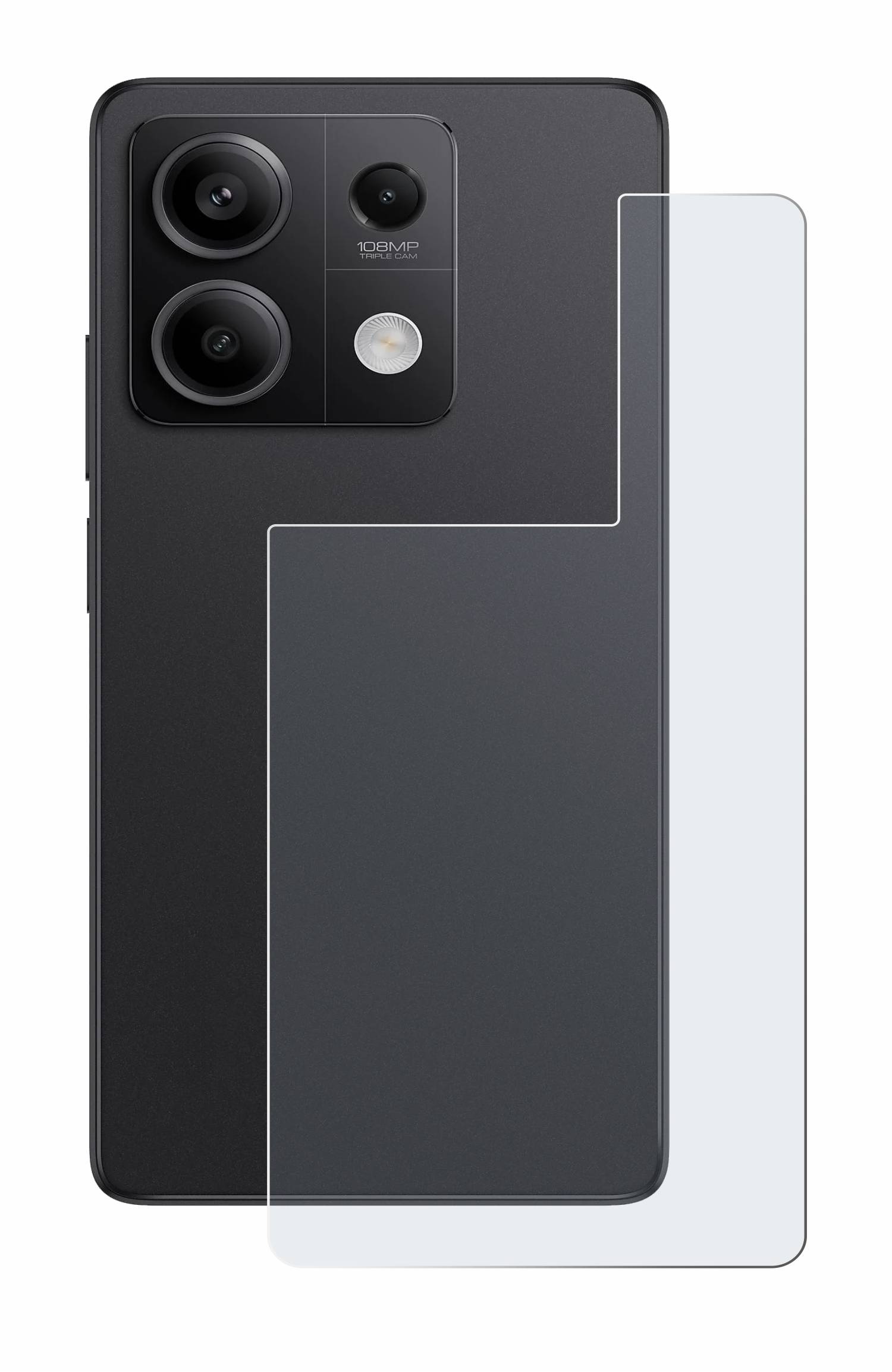 upscreen Reflection Shield Matt Schutzfolie für Xiaomi Redmi Note 13 Pro 5G (Rückseite)