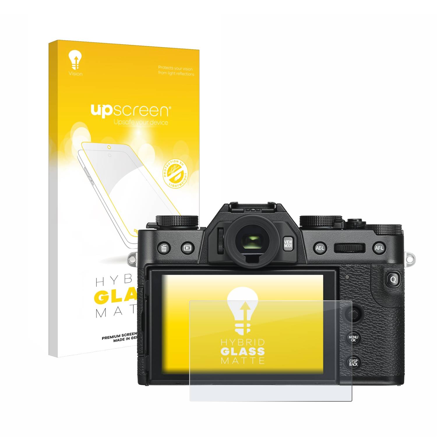 upscreen Flexible Schutz Glas Folie für Fujifilm X-T30 ll Schutzglas 9H Hybridglas Matt Entspiegelt