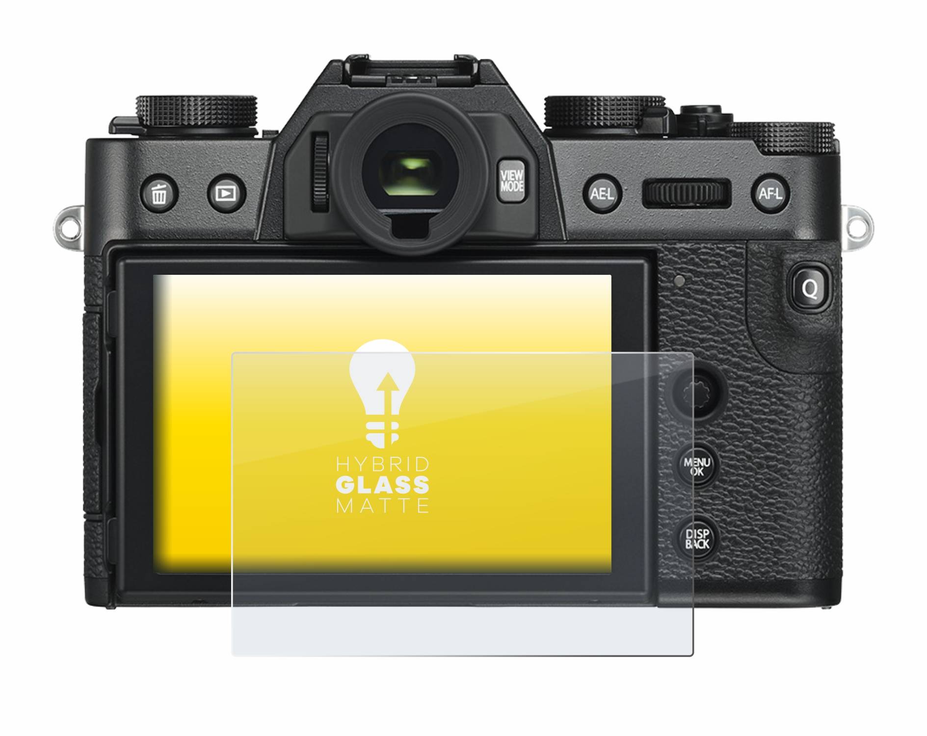 upscreen Flexible Schutz Glas Folie für Fujifilm X-T30 ll Schutzglas 9H Hybridglas Matt Entspiegelt