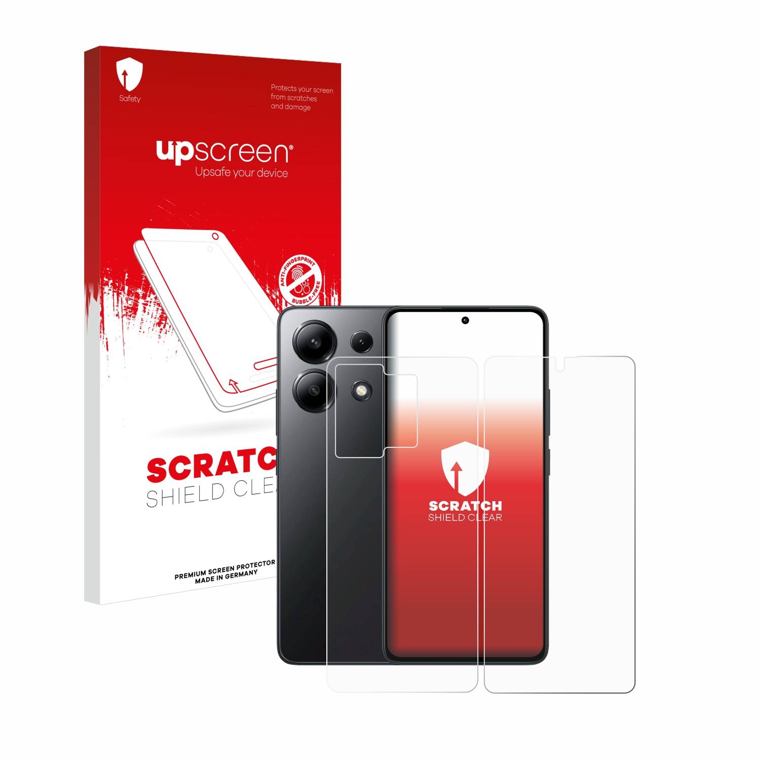 upscreen Scratch Shield Schutzfolie für Xiaomi Redmi Note 13 4G (Display+Rückseite)