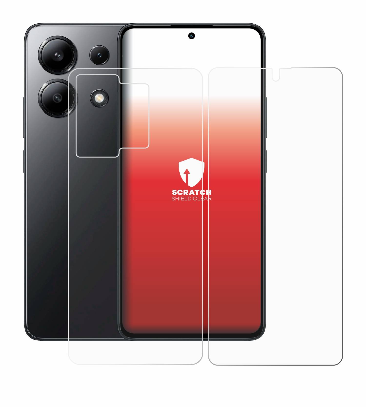 upscreen Scratch Shield Schutzfolie für Xiaomi Redmi Note 13 4G (Display+Rückseite)