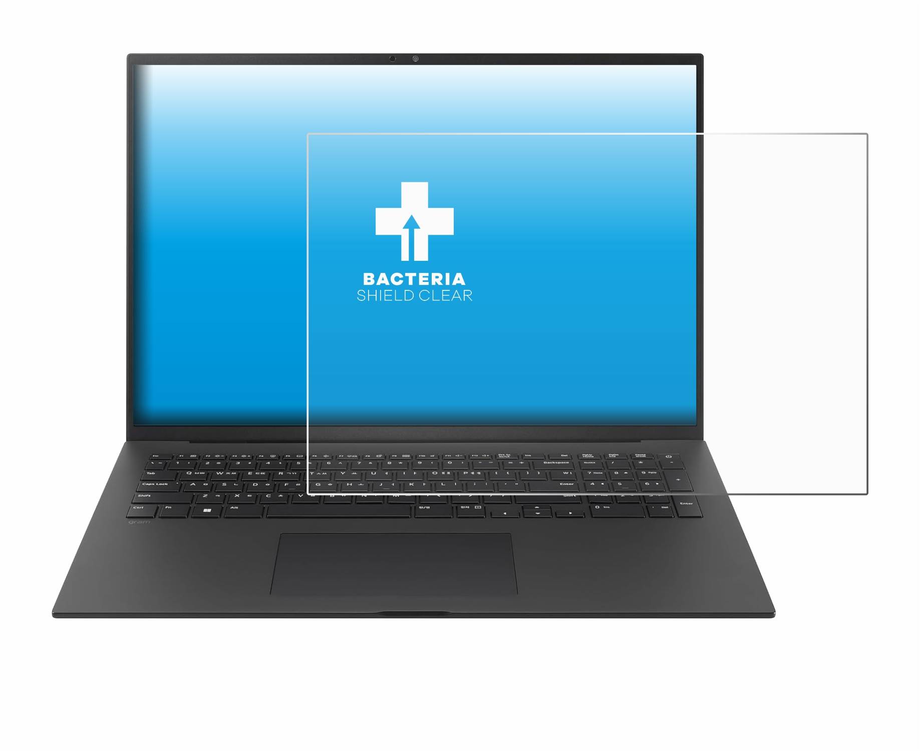 upscreen Bacteria Shield Schutzfolie für LG gram Pro 17 2024 - Antibakteriell