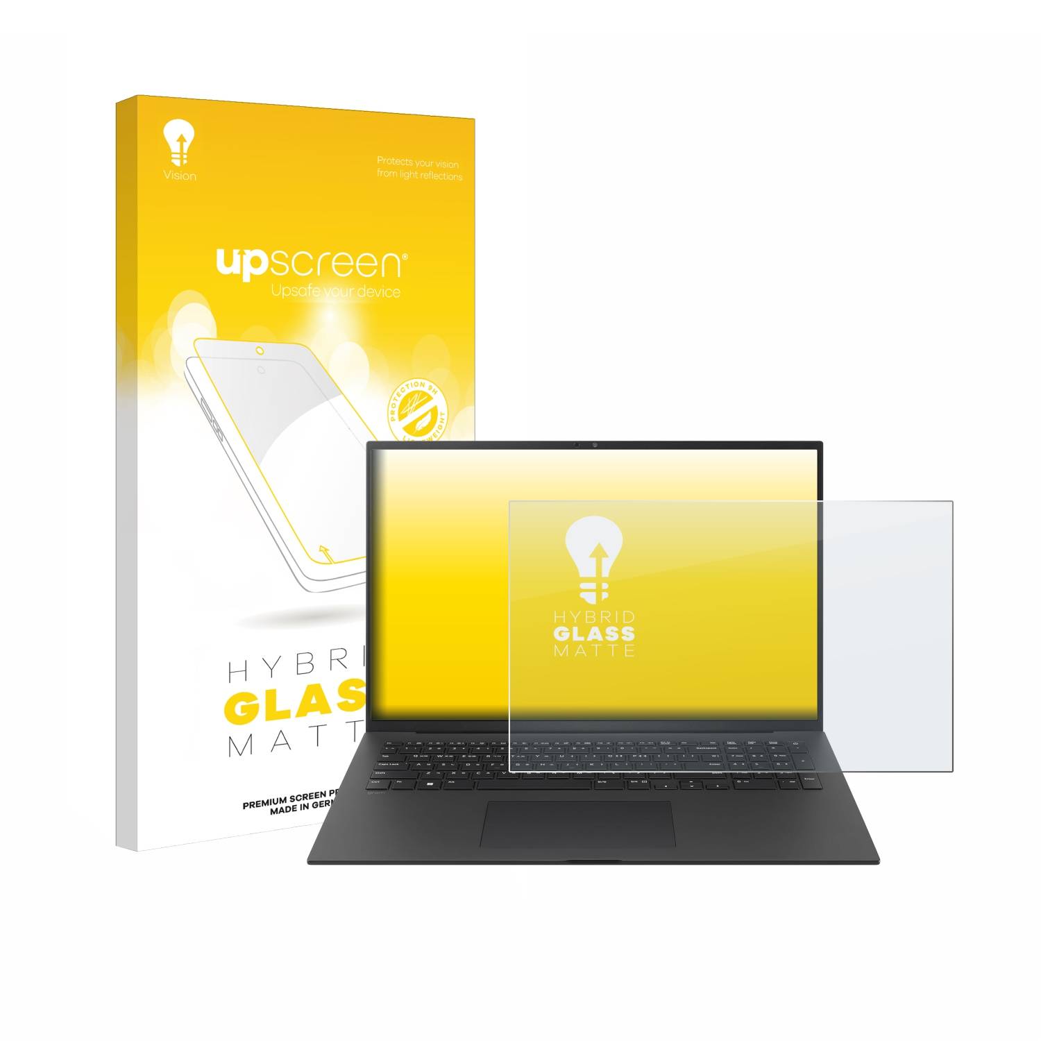 upscreen Hybrid Glas Matt Schutz-Folie für LG gram Pro 17 2024