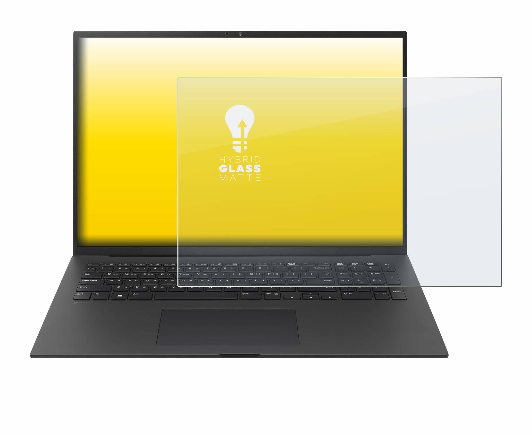upscreen Hybrid Glas Matt Schutz-Folie für LG gram Pro 17 2024