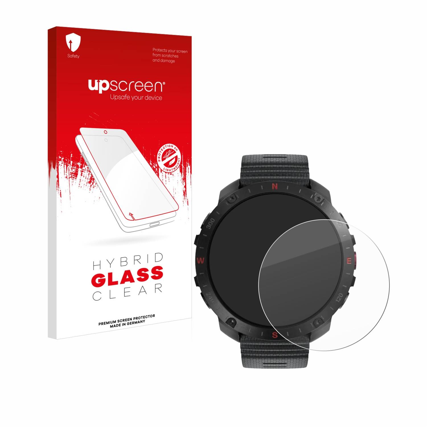 upscreen Hybrid Glas Schutz-Folie für Polar Grit X2 Pro