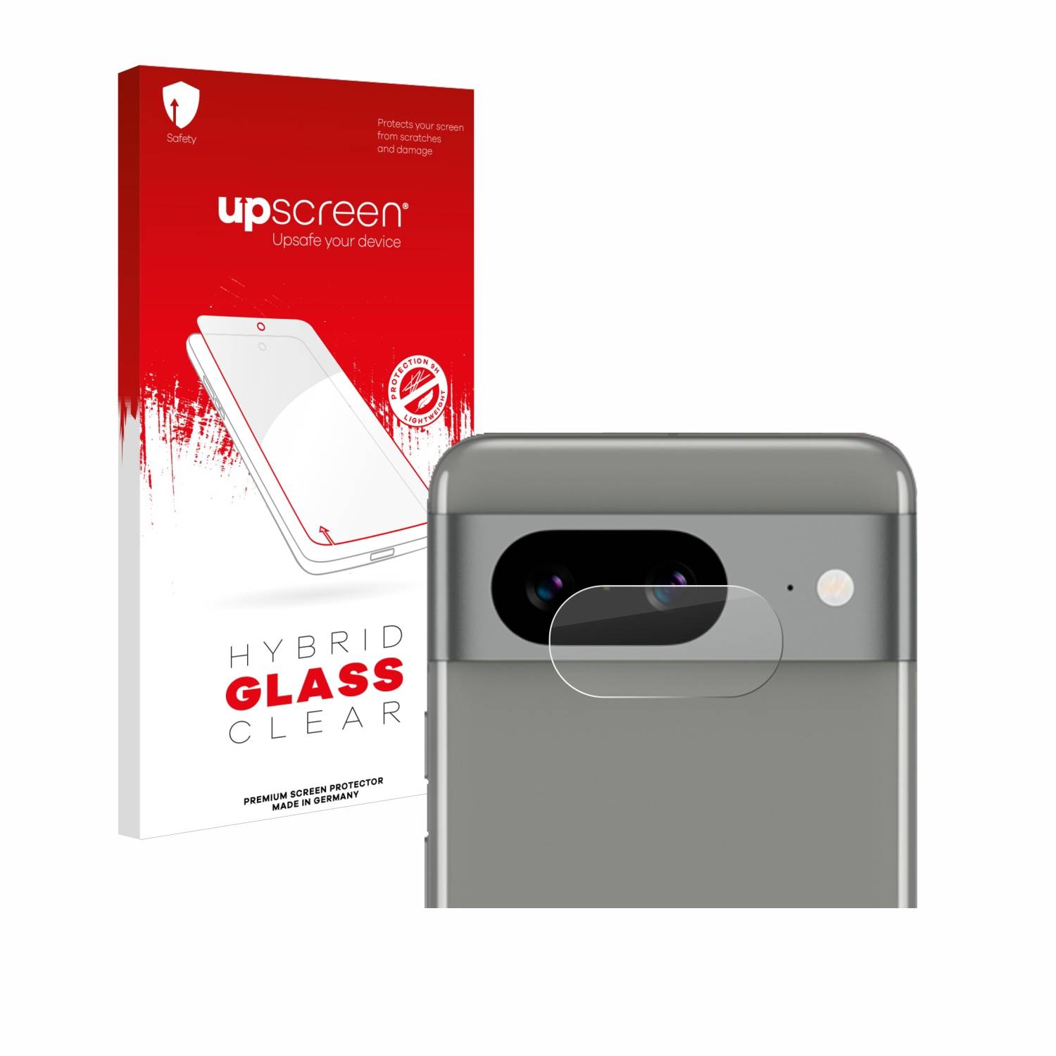 upscreen Hybrid Glas Panzer-Folie für Google Pixel 8 (NUR Kameraschutz)