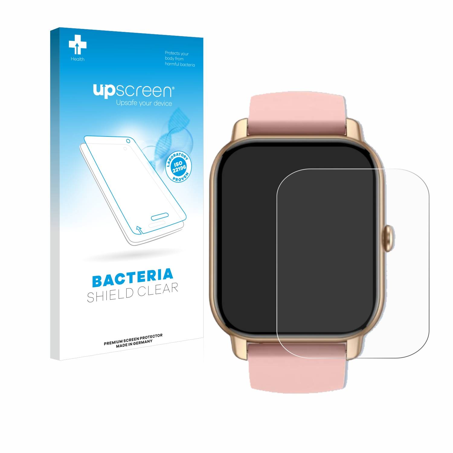 upscreen Bacteria Shield Schutzfolie für Sross Smartwatch 1.83 - Antibakteriell