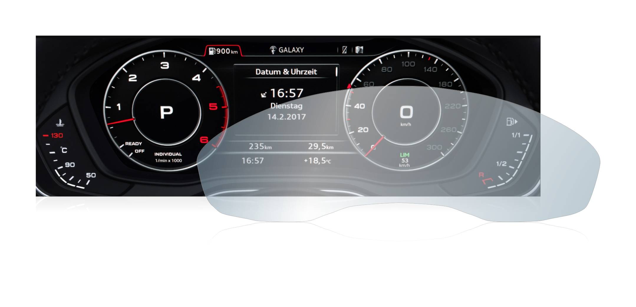 BROTECT Schutzfolie für Audi A6 4G FL 2017 Tachoanzeige Folie Matt Entspiegelt