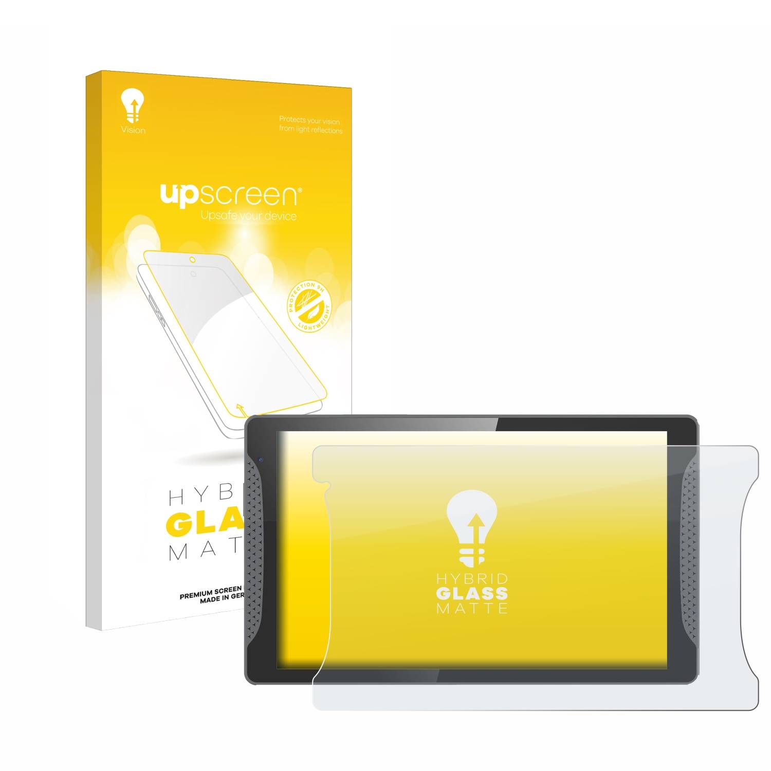 upscreen Hybrid Glas Matt Schutz-Folie für Logicom Multimedia Stand Pro