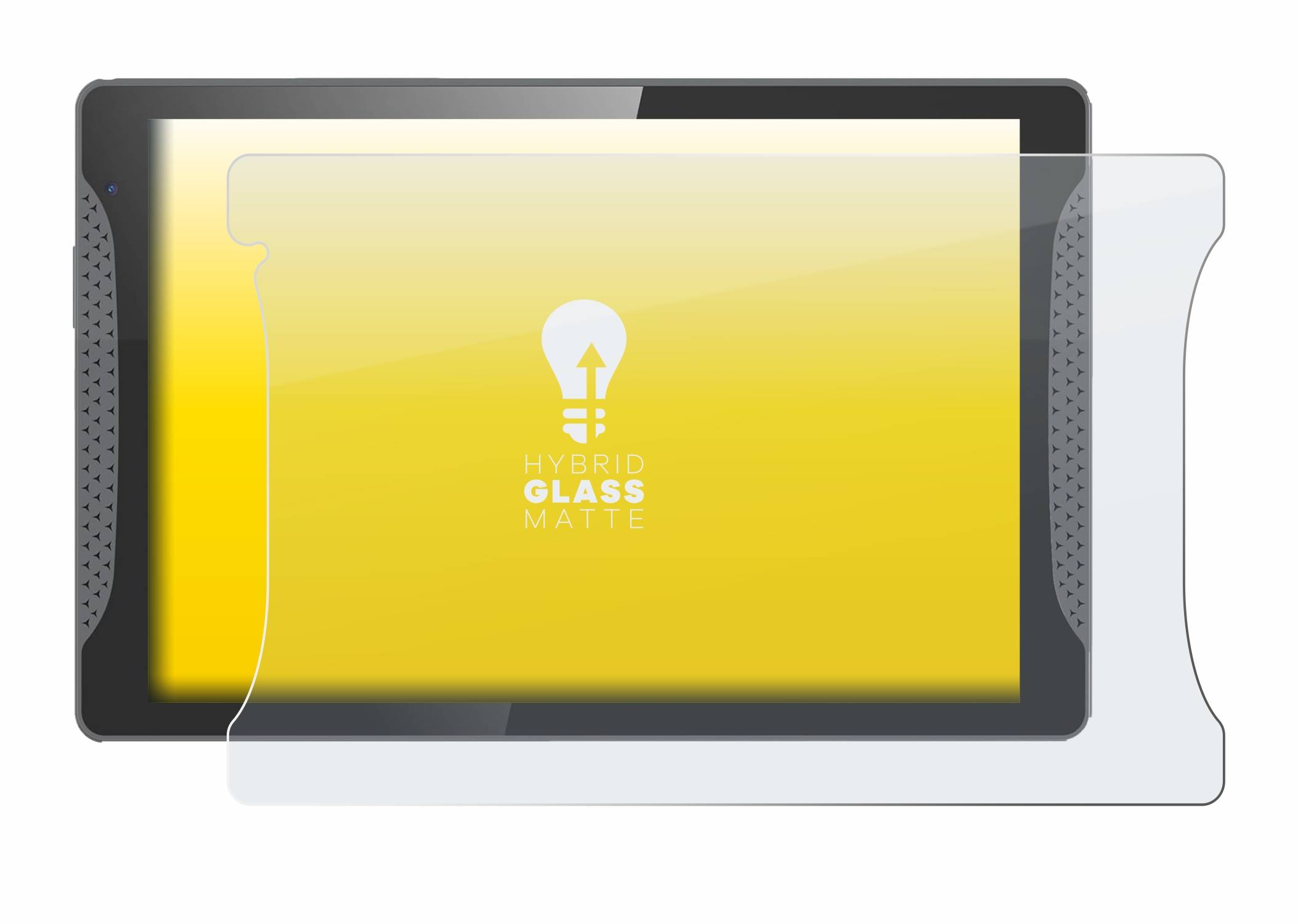 upscreen Hybrid Glas Matt Schutz-Folie für Logicom Multimedia Stand Pro