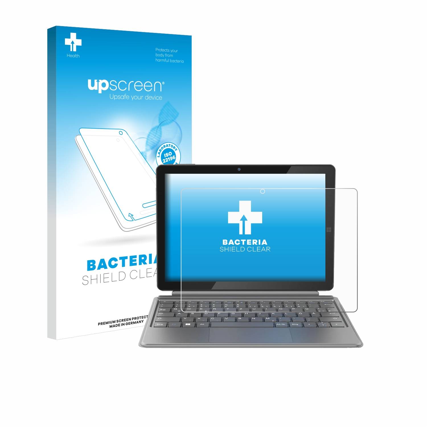 upscreen Bacteria Shield Schutzfolie für Peaq PMM T100V - Antibakteriell