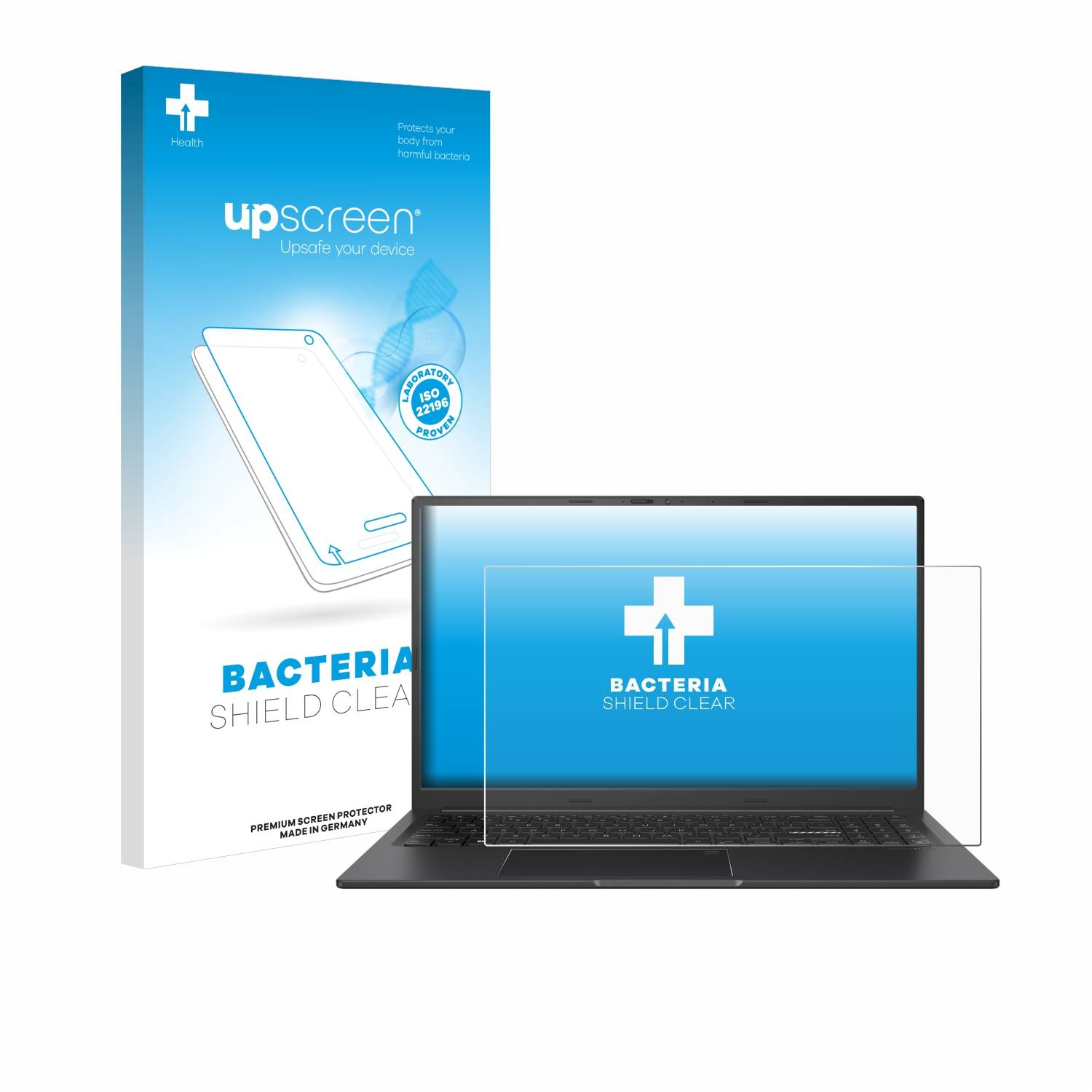upscreen Bacteria Shield Schutzfolie für ASUS Vivobook 15X OLED K3504 - Antibakteriell