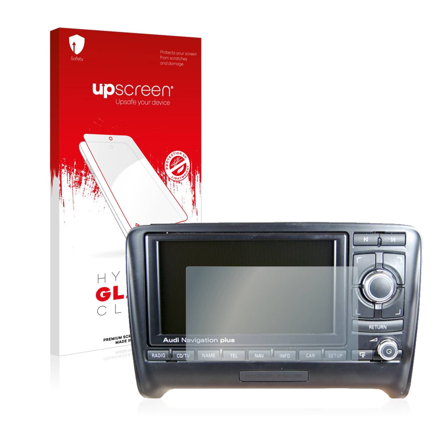 upscreen Hybrid Glas Panzer-Folie für Audi A3 8P 2004-2012 RNS-E