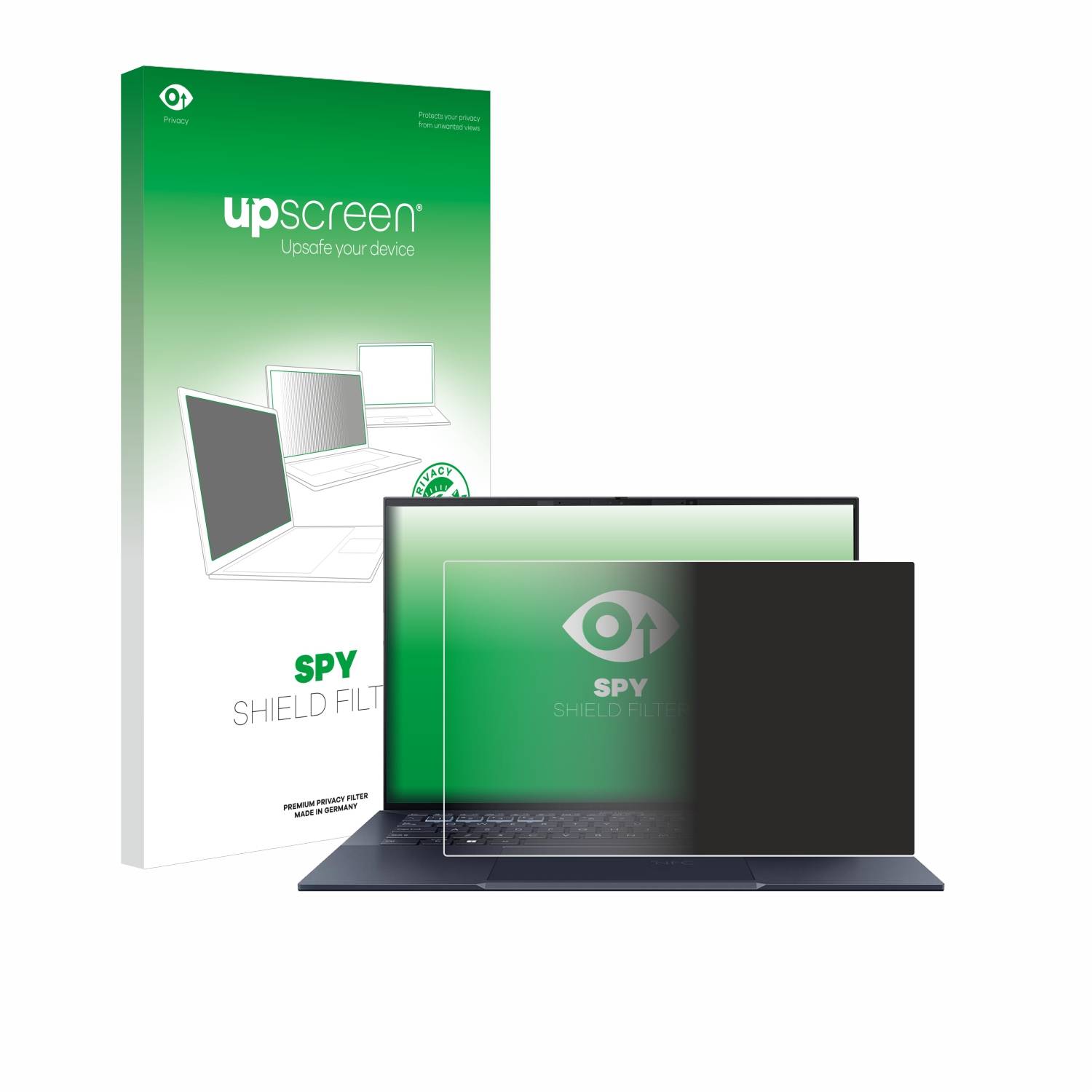 upscreen Blickschutzfilter für ASUS ExpertBook B9 B9403 Blaulichtfilter Sichtschutz Privacy Anti Spy abnehmbar
