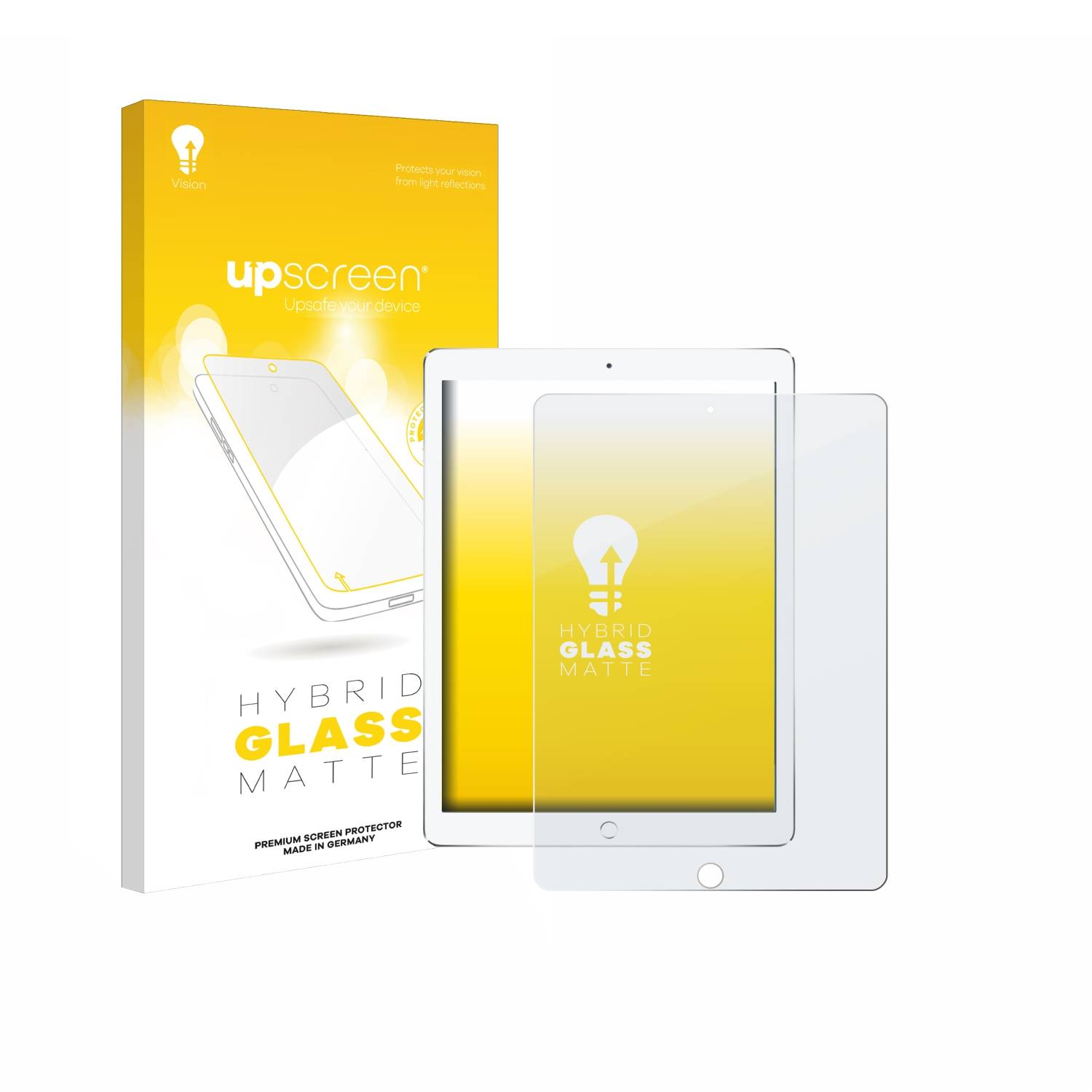 upscreen Hybrid Glas Matt Panzer-Folie für Apple iPad Pro 10.5 2017