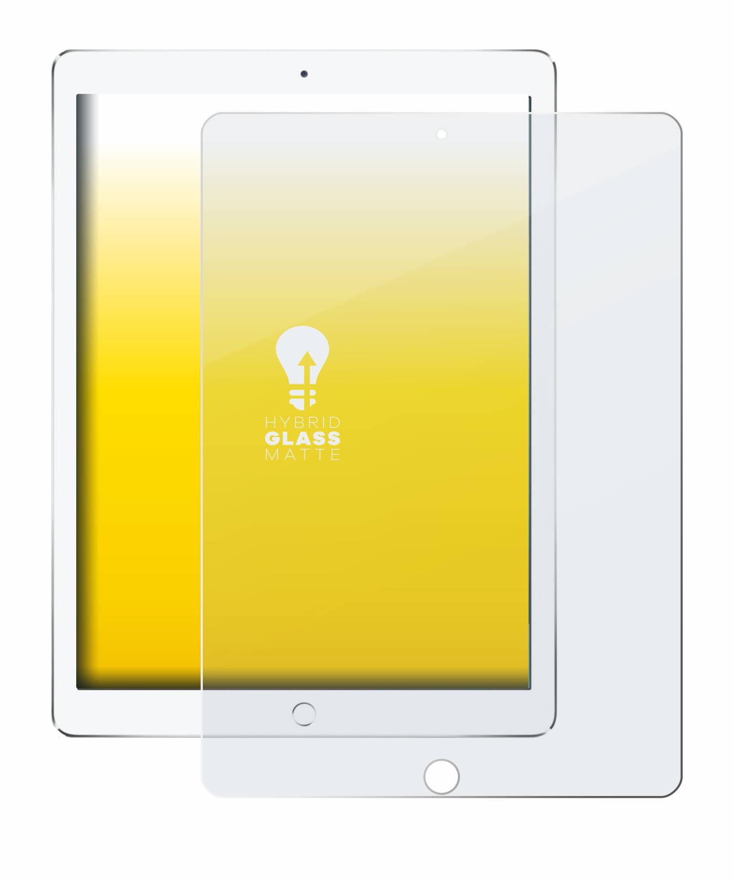 upscreen Hybrid Glas Matt Panzer-Folie für Apple iPad Pro 10.5 2017