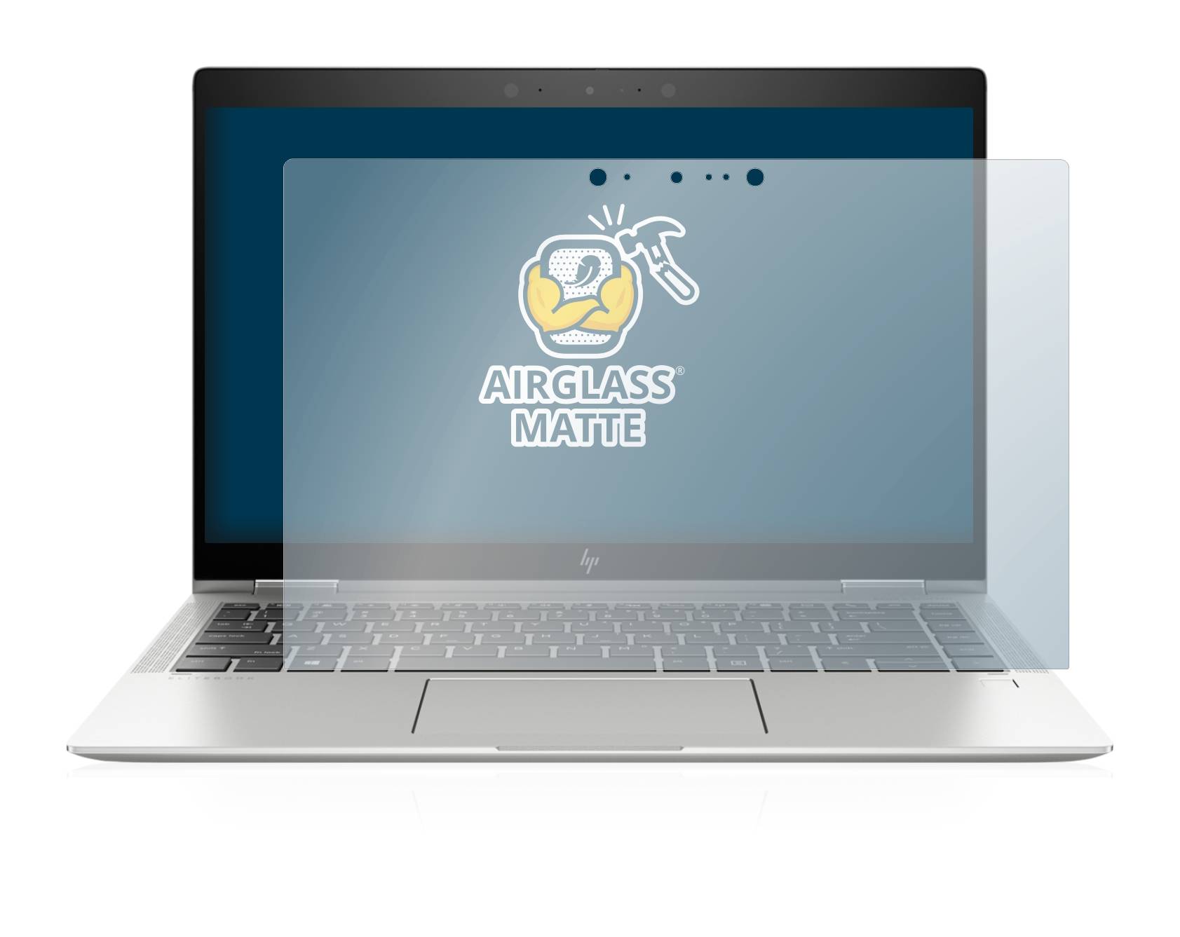 BROTECT AirGlass Flexible Schutz Glas Folie für HP Elitebook x360 1040 G6 Matt Entspiegelt