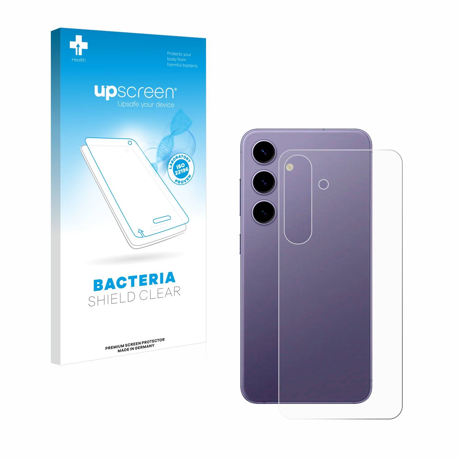 upscreen Bacteria Shield Schutzfolie für Samsung Galaxy S24 Enterprise Edition (Rückseite) - Antibakteriell
