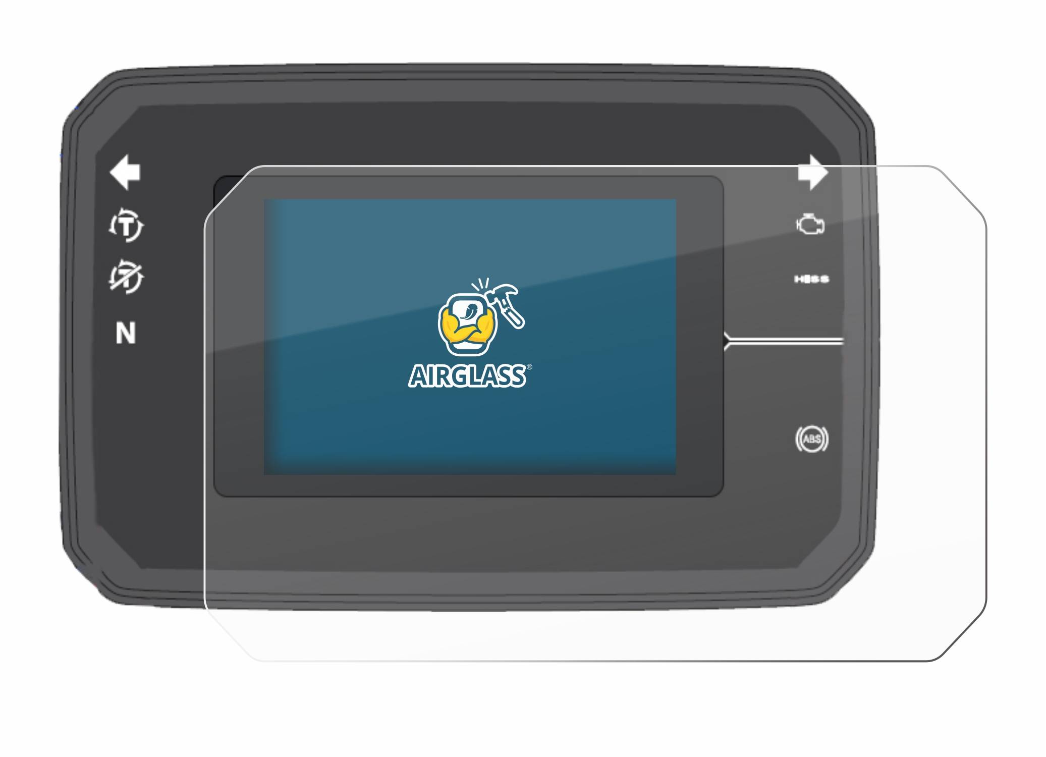 BROTECT AirGlass Flexible Schutz Glas Folie für Honda CB650R TFT Display Klar Transparent