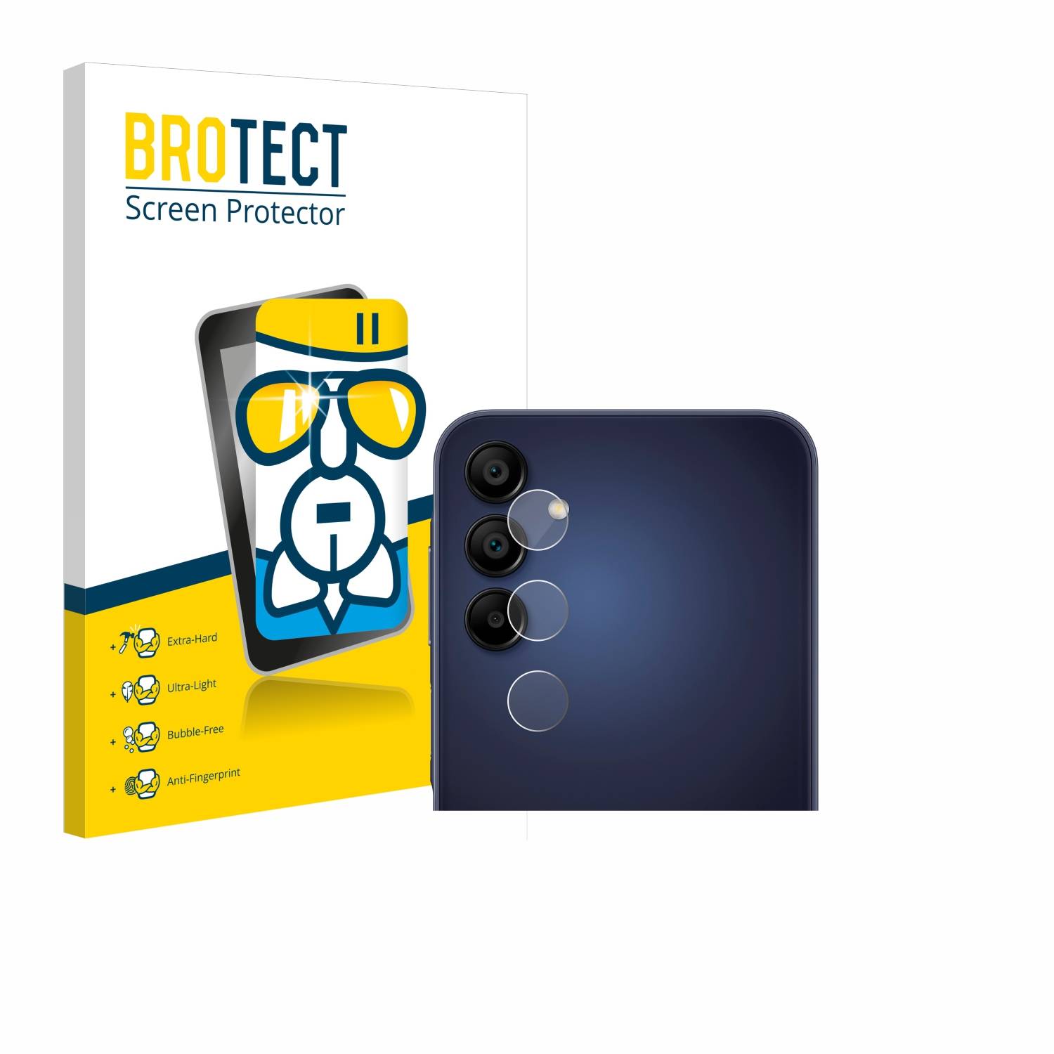 BROTECT AirGlass Glas Schutz-Folie für Samsung Galaxy A15 (NUR Kameraschutz) - Schutzglas