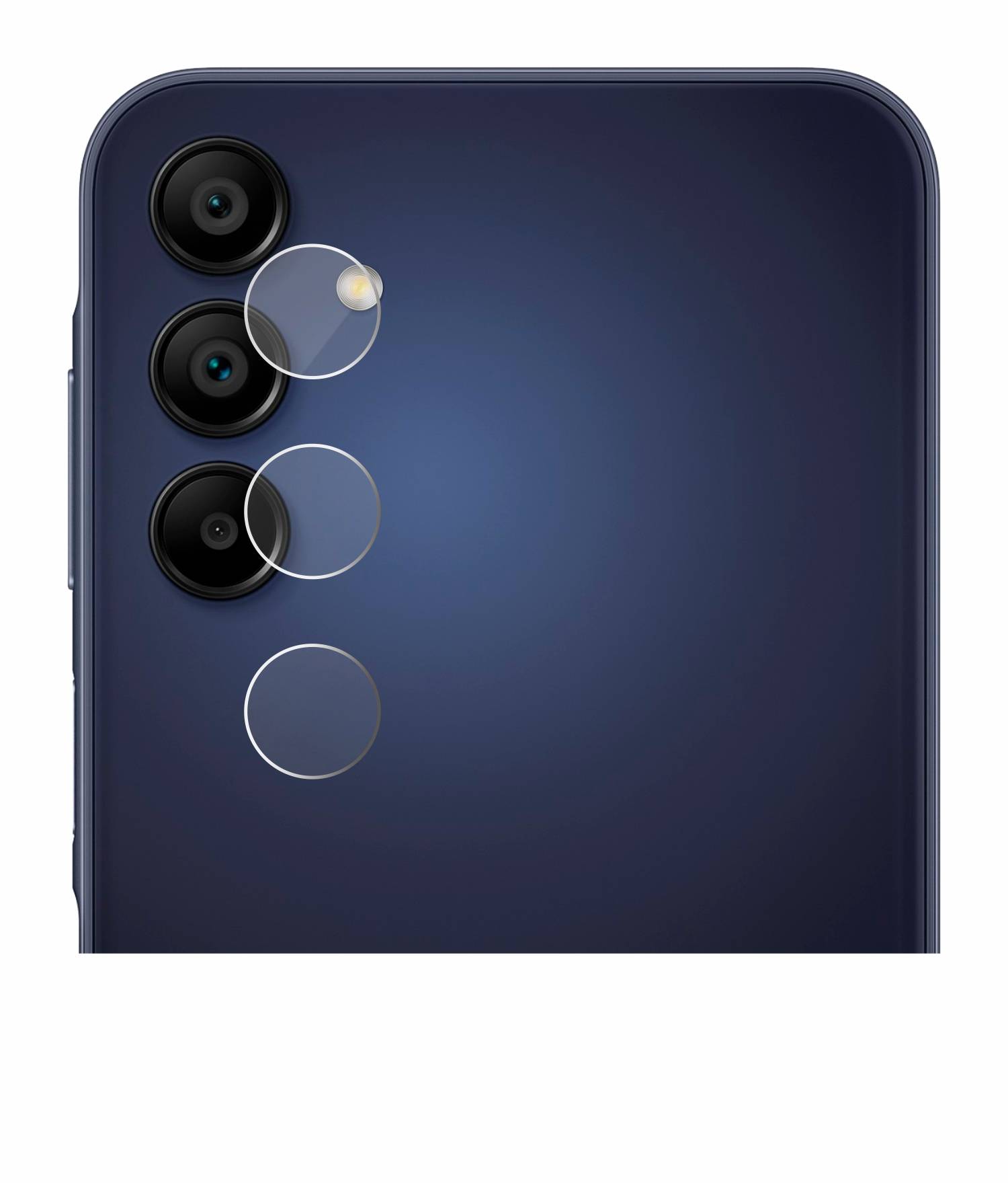 BROTECT AirGlass Glas Schutz-Folie für Samsung Galaxy A15 (NUR Kameraschutz) - Schutzglas