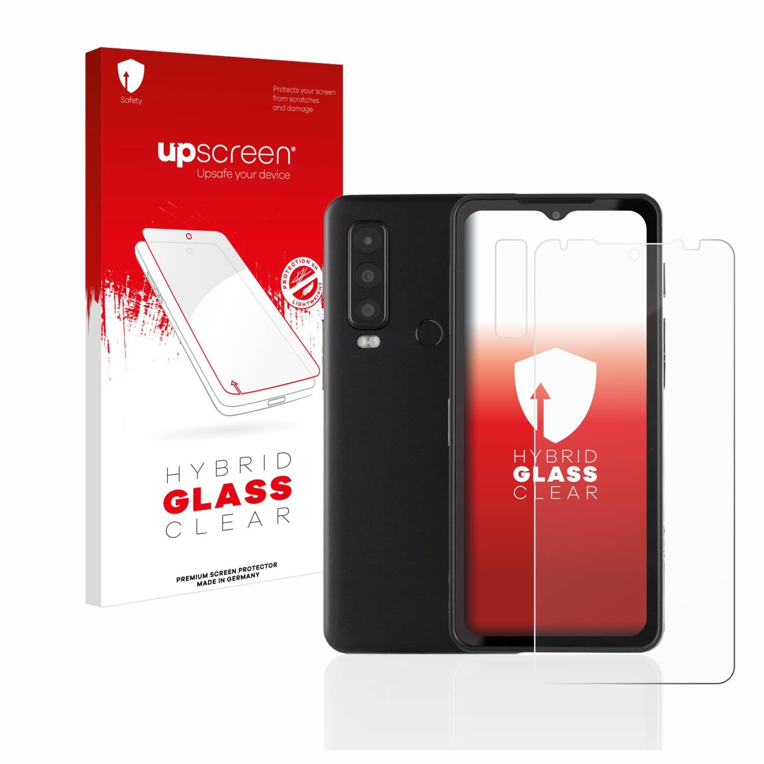 upscreen Hybrid Glas Schutz-Folie für Caterpillar Cat S75 (Display+Kamera)