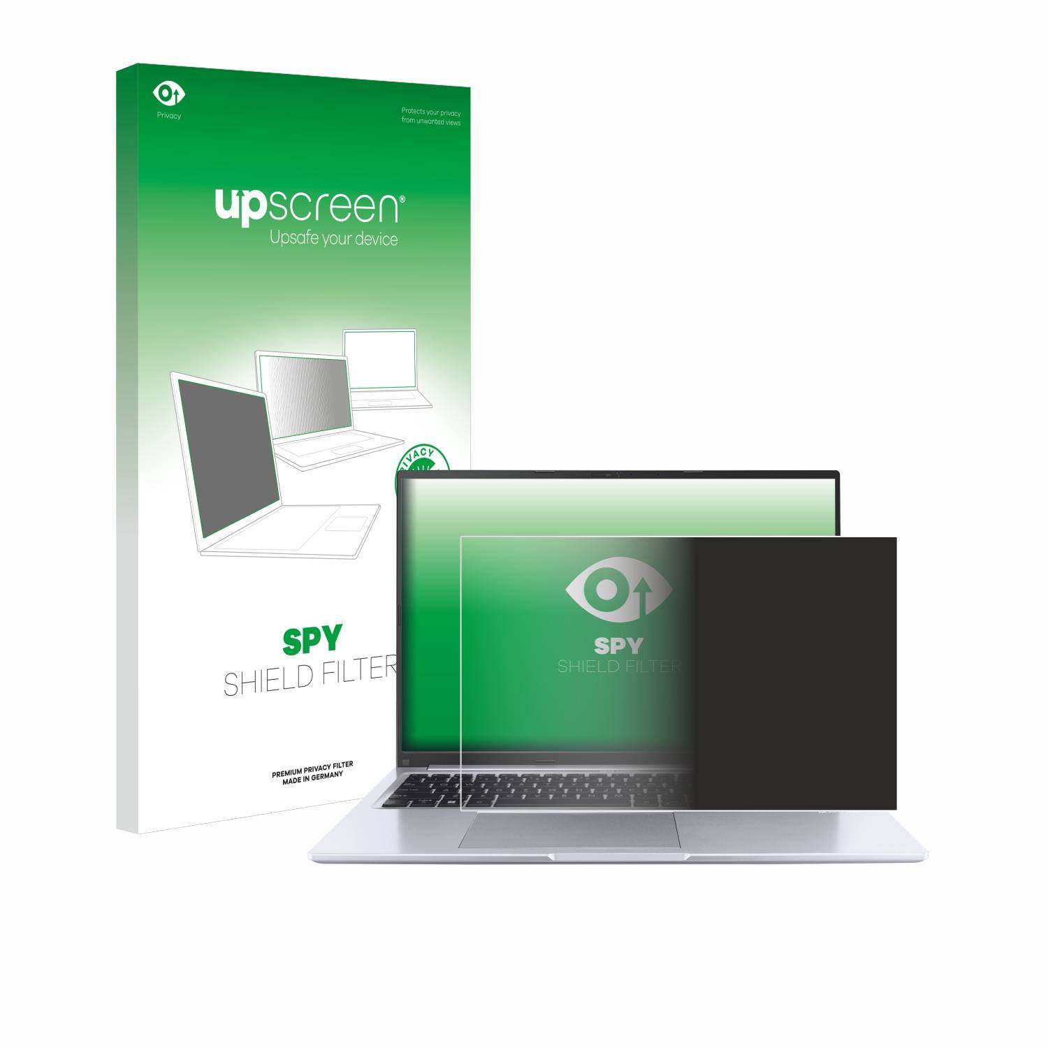 upscreen Blickschutzfilter für ASUS Vivobook 16 X1605 Blaulichtfilter Sichtschutz Privacy Anti Spy abnehmbar