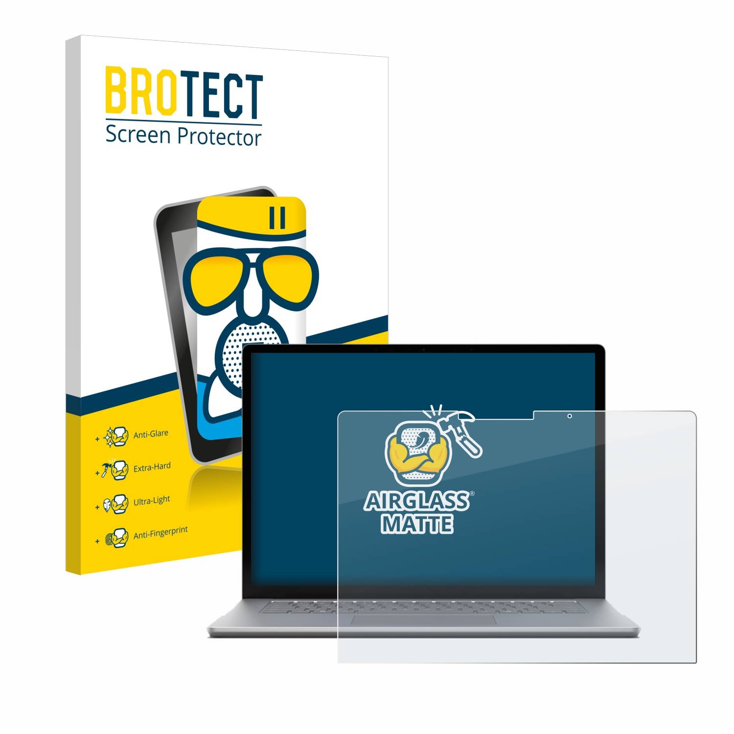 BROTECT AirGlass Flexible Schutz Glas Folie für Microsoft Surface Laptop 6 13.5" Matt Entspiegelt