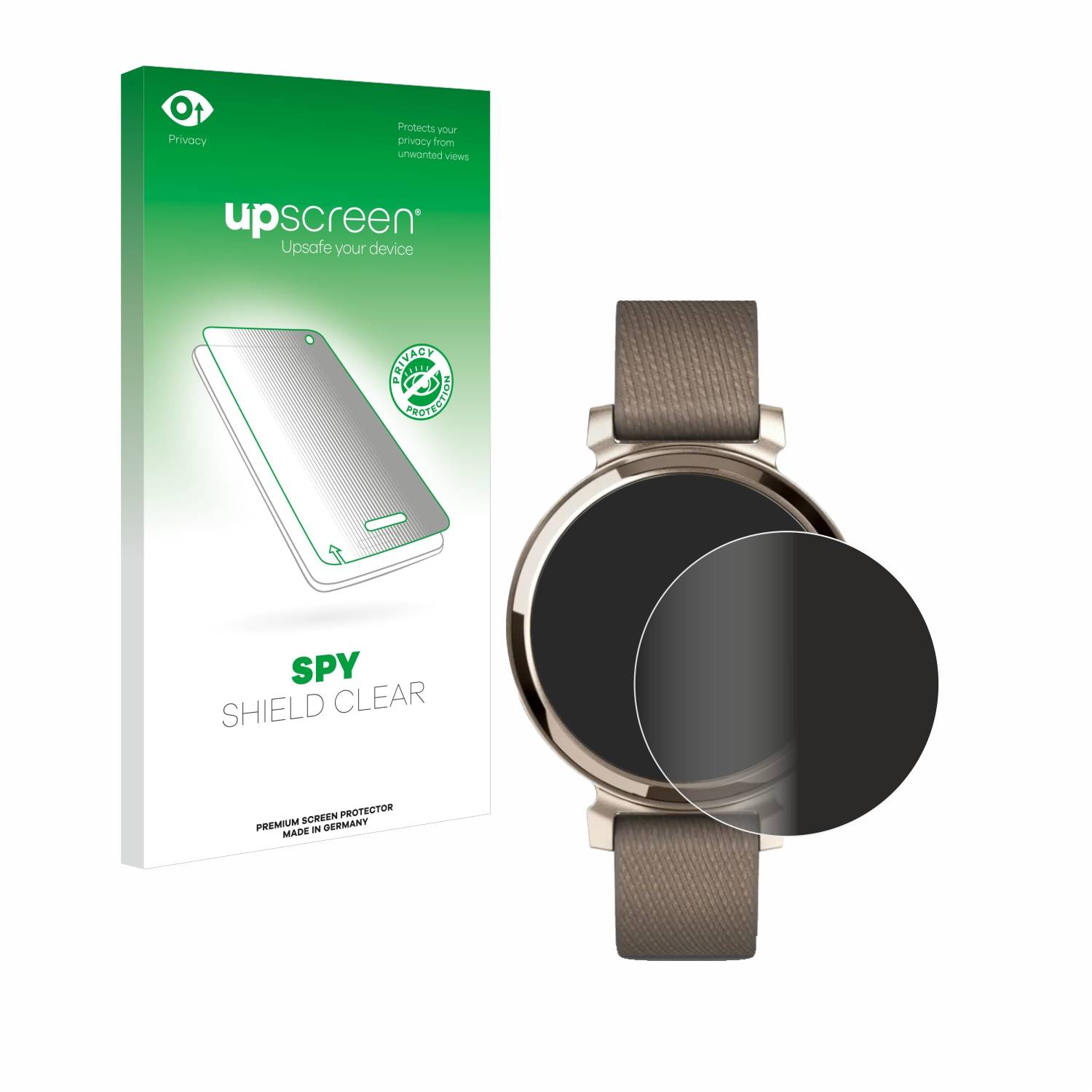 upscreen Blickschutzfolie für Garmin Lily 2 Anti-Spy Privacy Blaulichtschutz Sichtschutzfolie