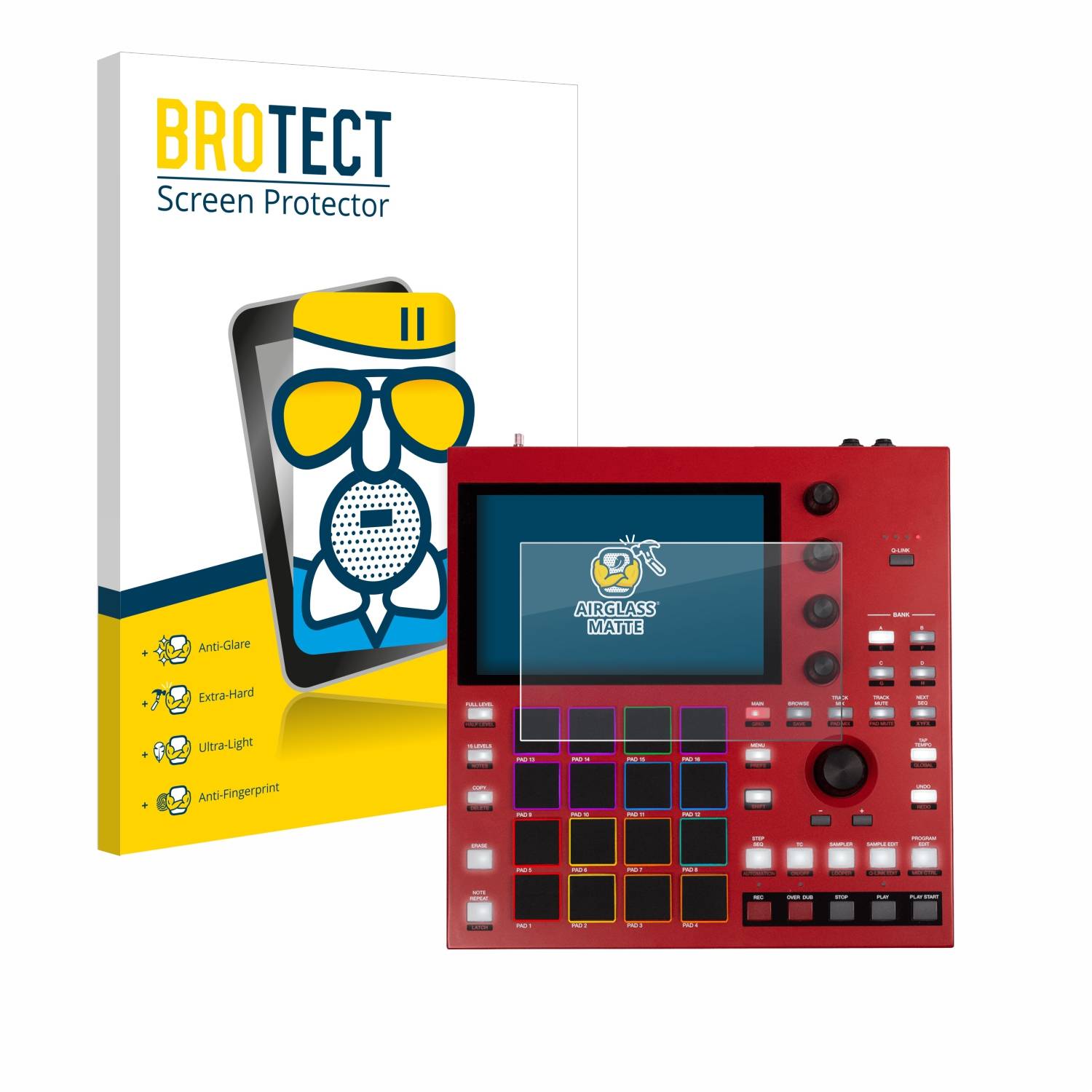 BROTECT AirGlass Flexible Schutz Glas Folie für Akai MPC One+ Matt Entspiegelt