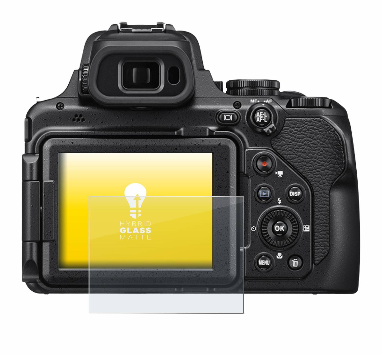 upscreen Hybrid Glas Matt Schutz-Folie für Nikon Coolpix P1000