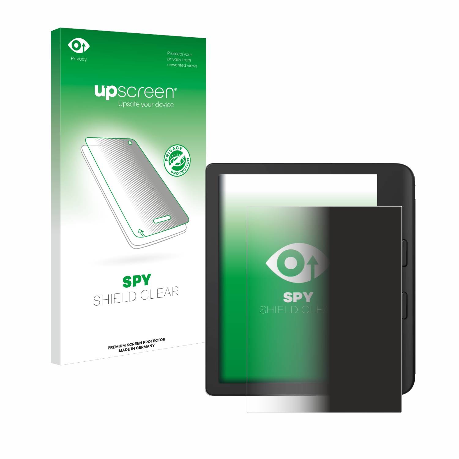 upscreen Blickschutzfolie für Tolino Vision Color 2024 Anti-Spy Privacy Blaulichtschutz Sichtschutzfolie