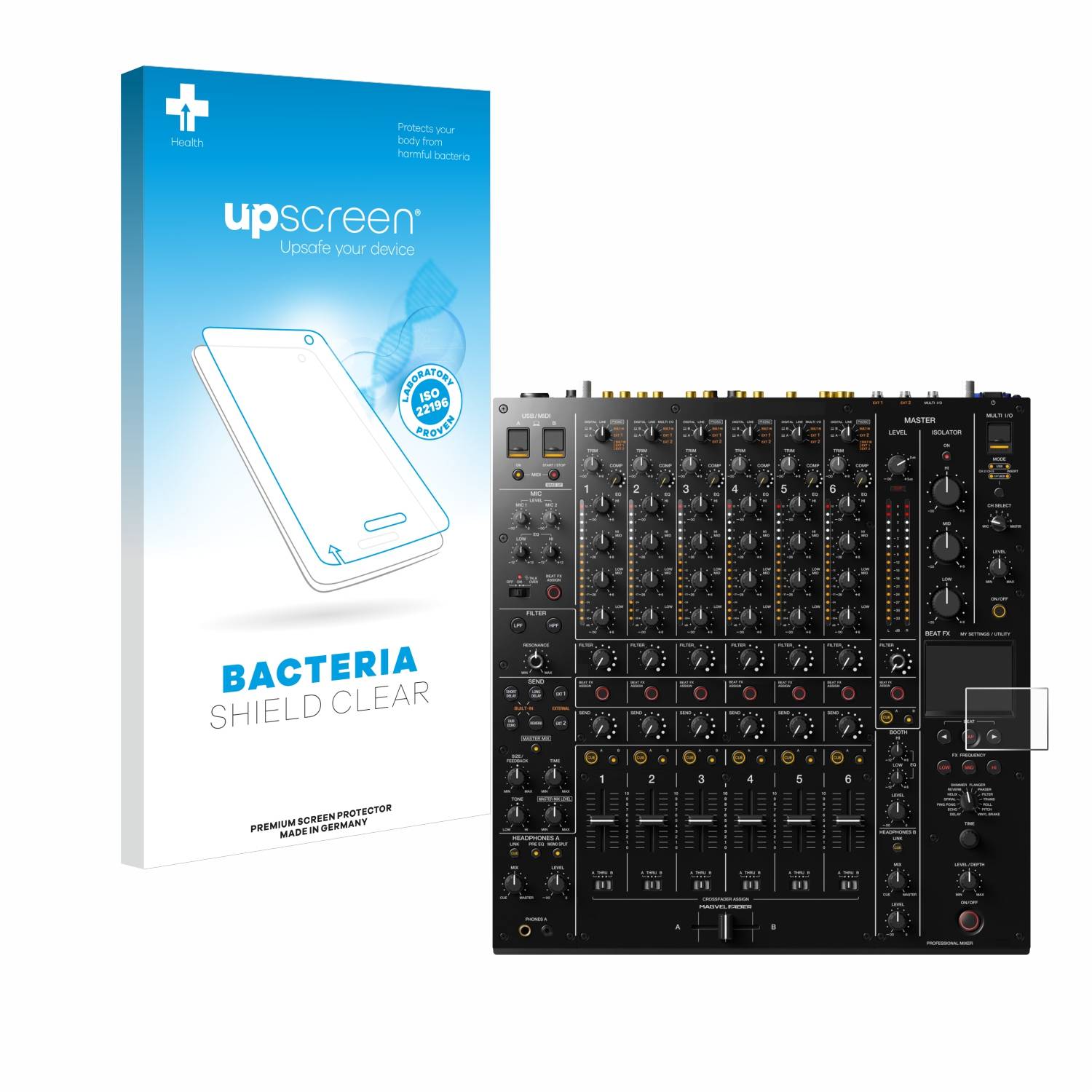 upscreen Bacteria Shield Schutzfolie für Pioneer DJM-V10 - Antibakteriell