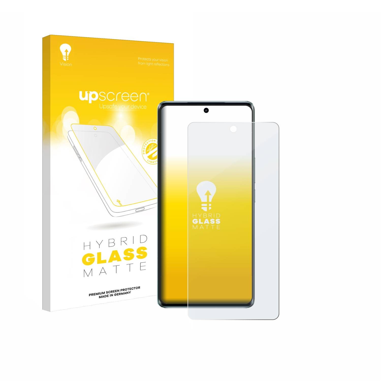 upscreen Hybrid Glas Matt Schutz-Folie für Vivo V30 Pro