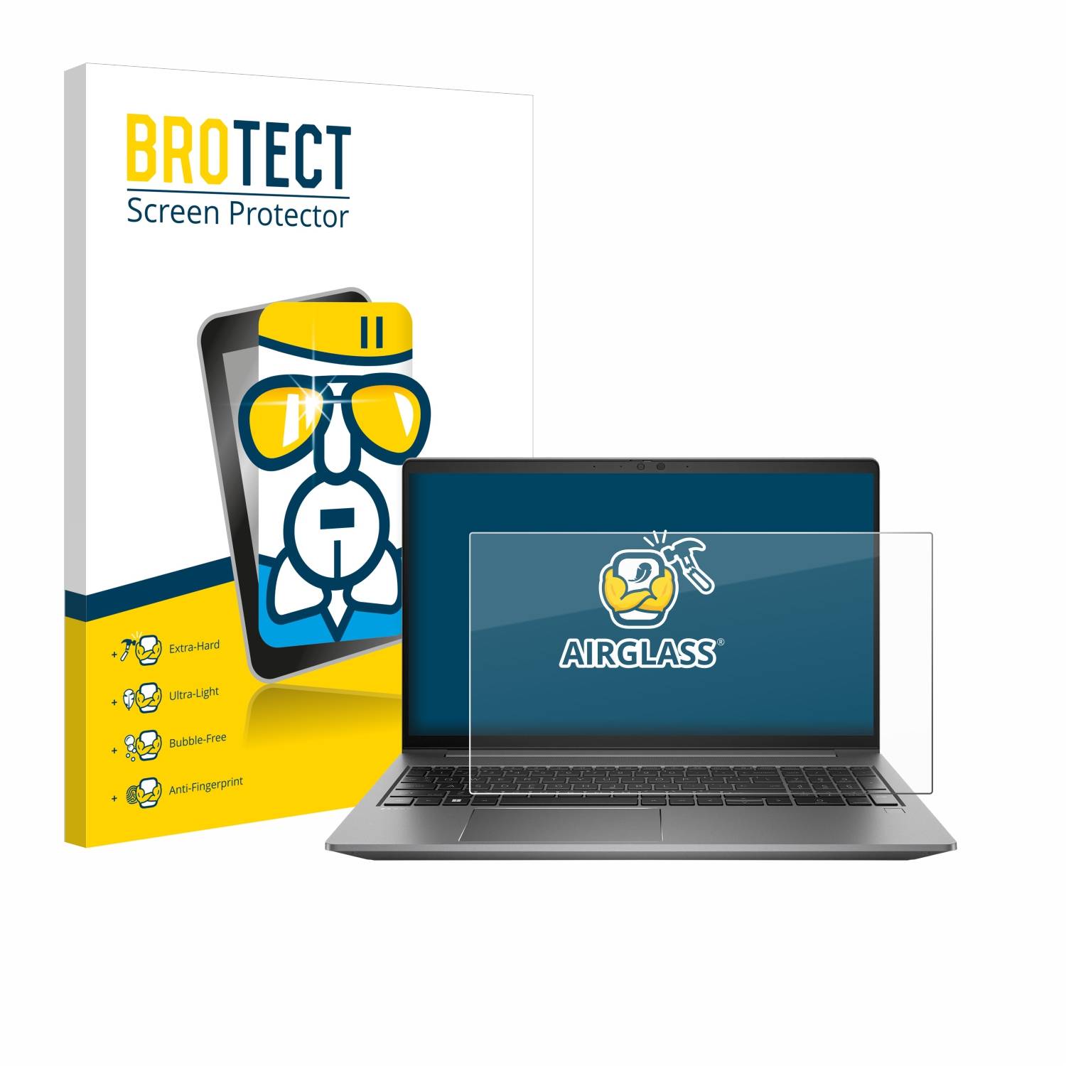 BROTECT AirGlass Glas Schutz-Folie für HP Zbook Power 15 G10 - Schutzglas