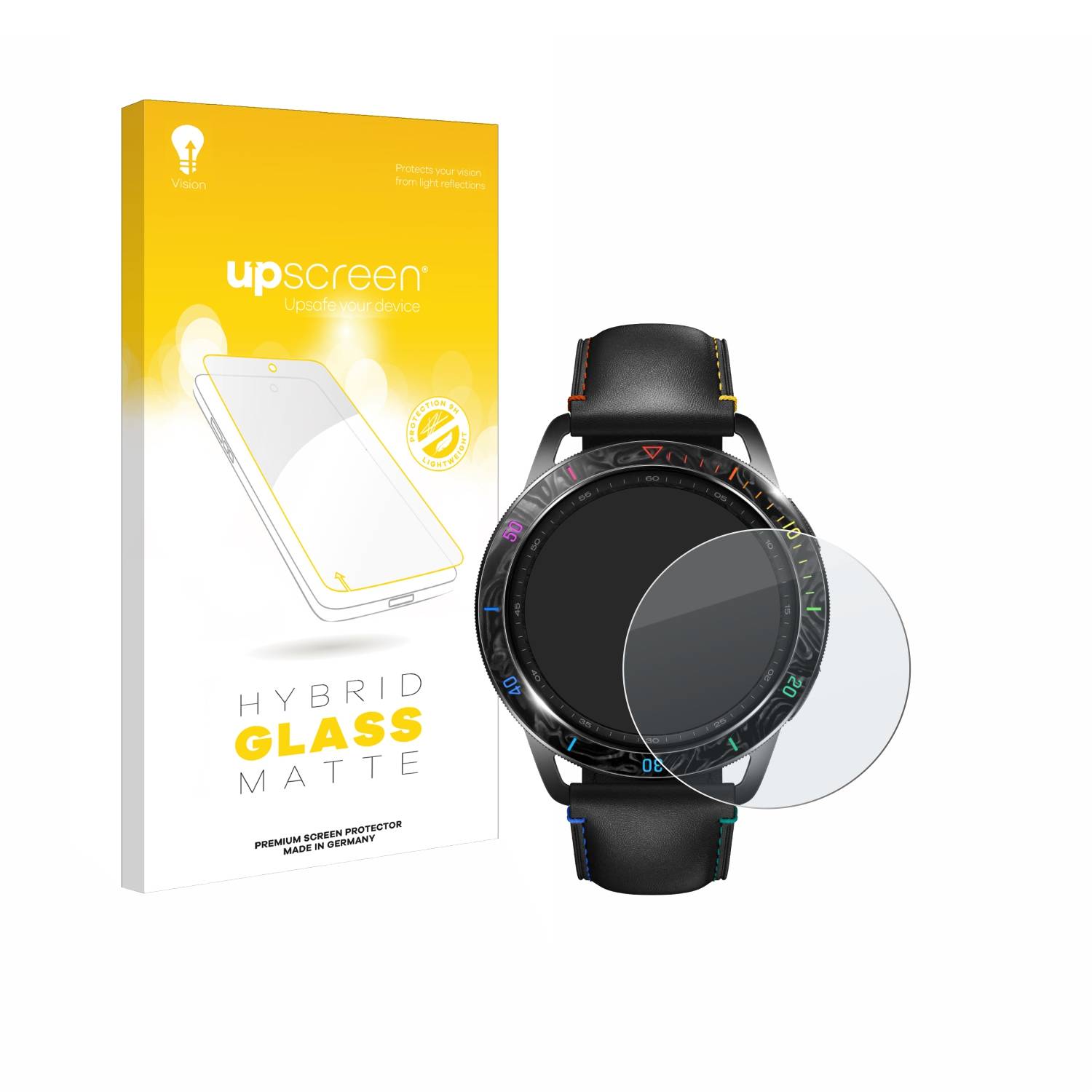 upscreen Hybrid Glas Matt Schutz-Folie für Xiaomi Watch S3