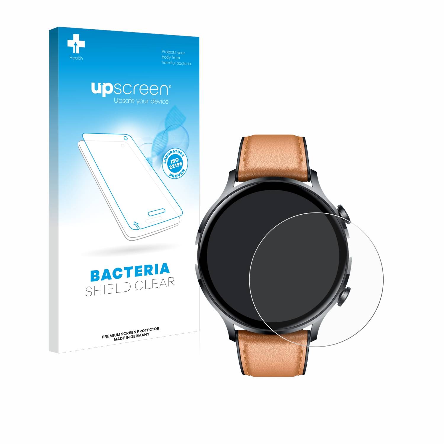 upscreen Bacteria Shield Schutzfolie für NONGAMX Smartwatch 1.39 - Antibakteriell