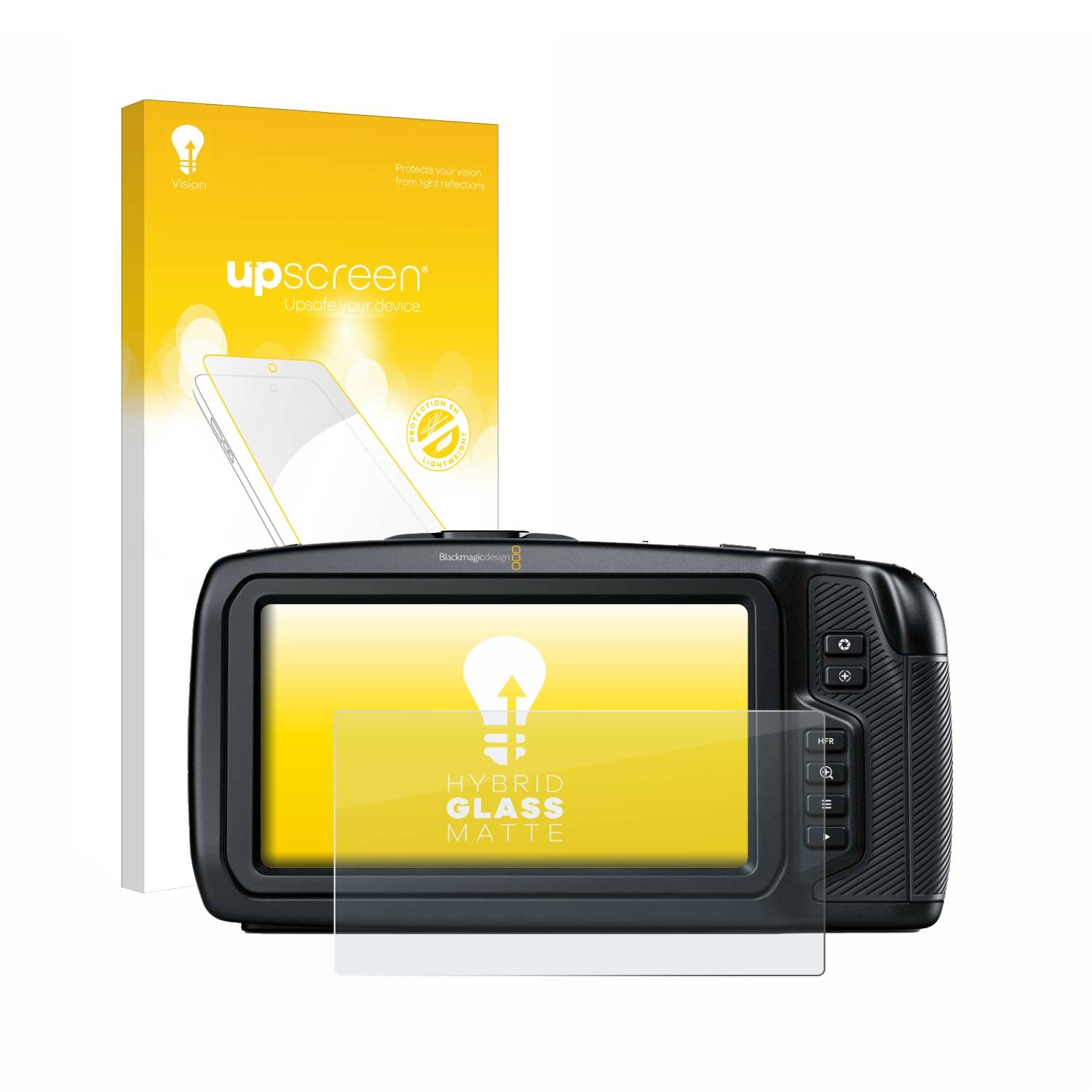 upscreen Hybrid Glas Matt Panzer-Folie für Blackmagic Pocket Cinema Camera 4K