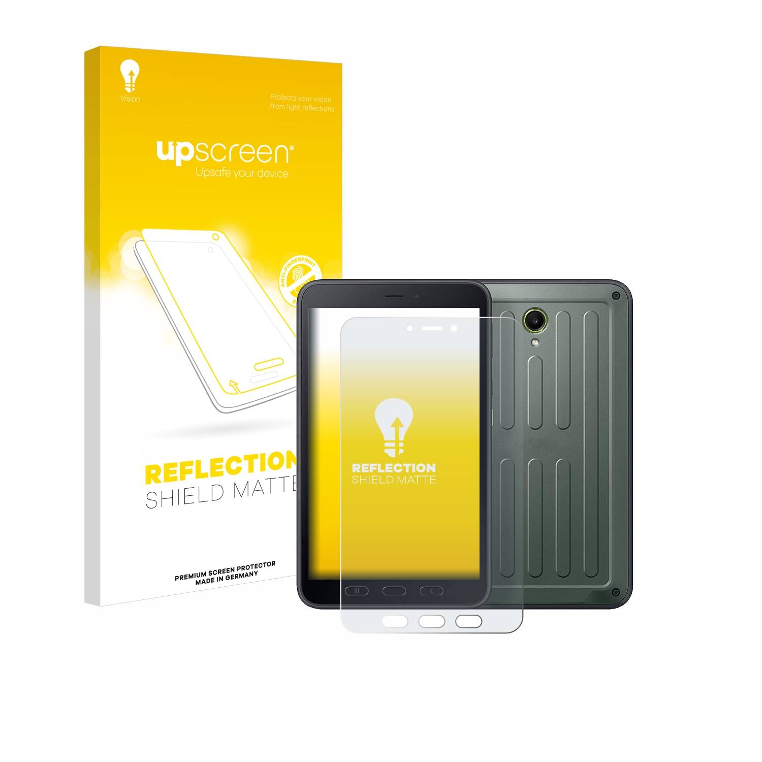 upscreen Reflection Shield Matt Schutzfolie für Samsung Galaxy Tab Active 5 (Hochformat)