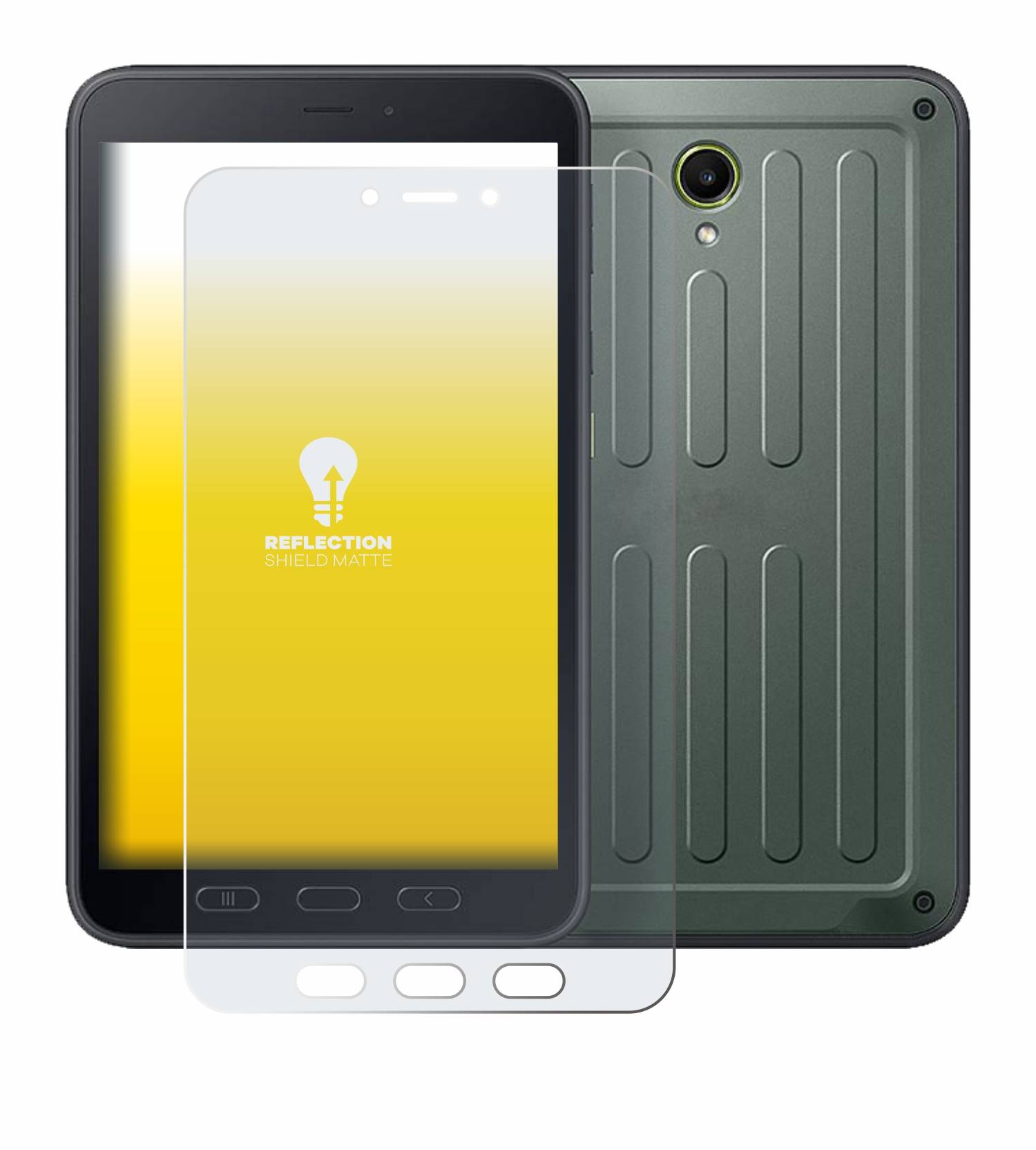 upscreen Reflection Shield Matt Schutzfolie für Samsung Galaxy Tab Active 5 (Hochformat)