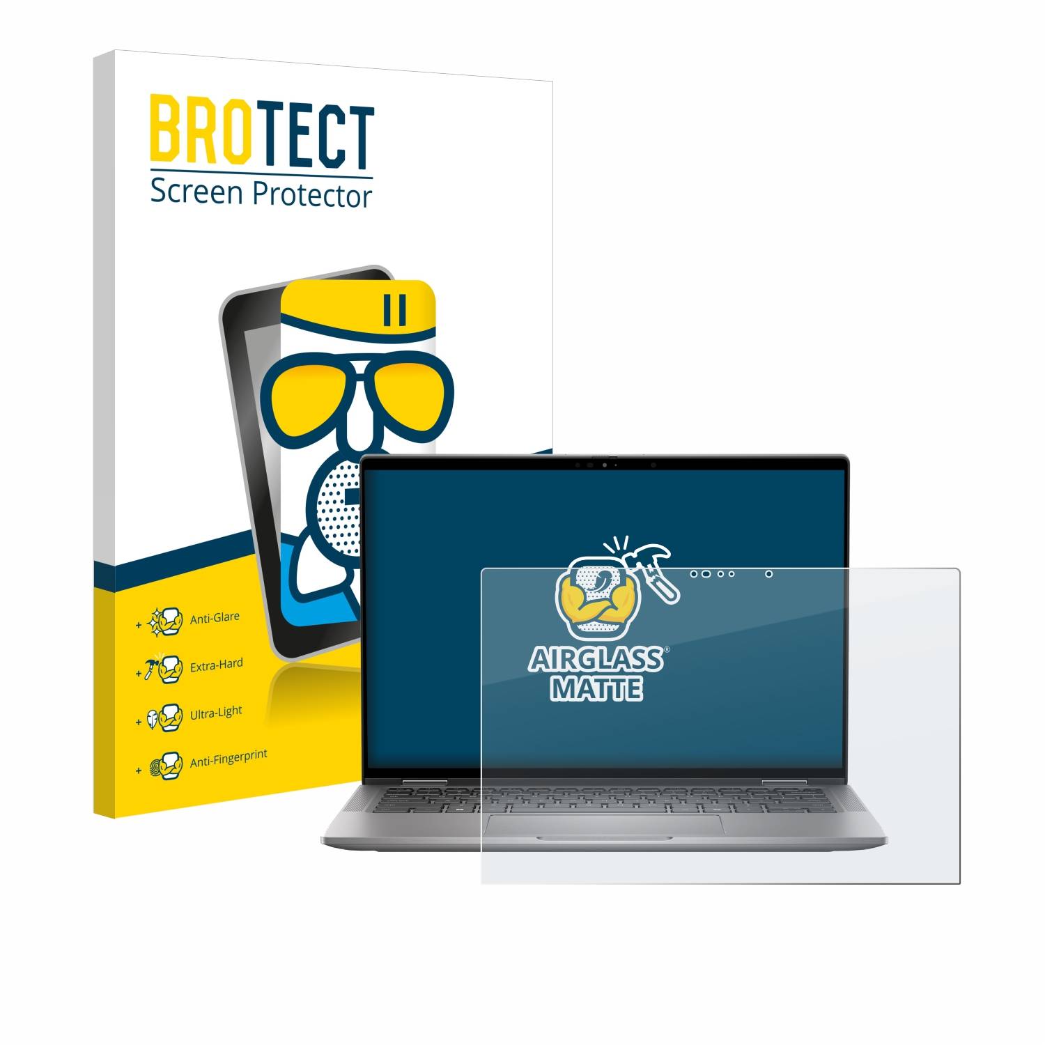 BROTECT AirGlass Flexible Schutz Glas Folie für Dell Latitude 7350 2-in-1 Matt Entspiegelt