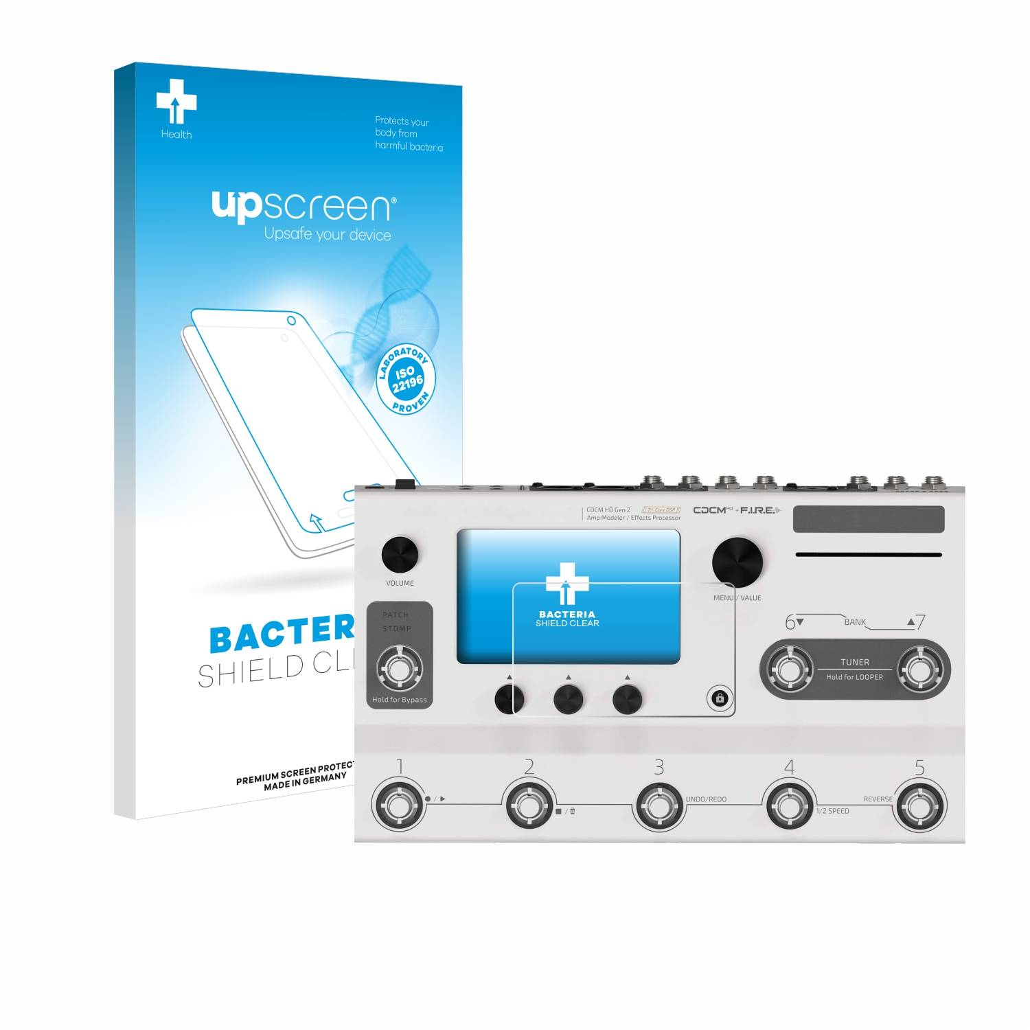 upscreen Bacteria Shield Schutzfolie für Hotone Ampero II Stage - Antibakteriell