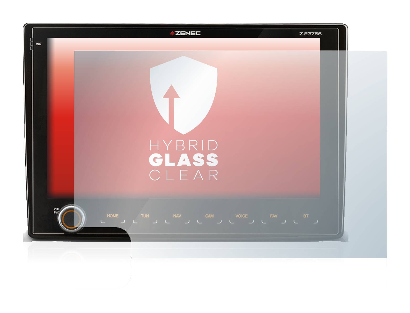 upscreen Hybrid Glas Schutz-Folie für Fiat Ducato III 2006 - 2011 Zenec Z-E3766 9