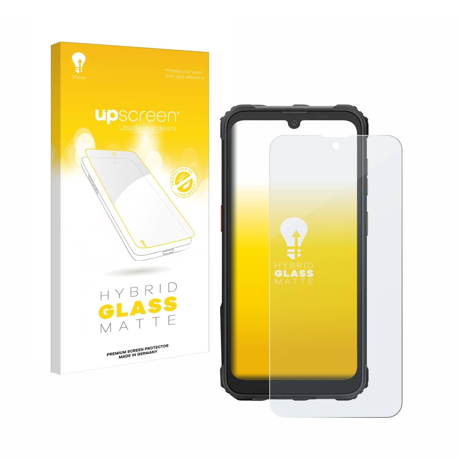 upscreen Hybrid Glas Matt Schutz-Folie für Blackview Oscal S70 Pro