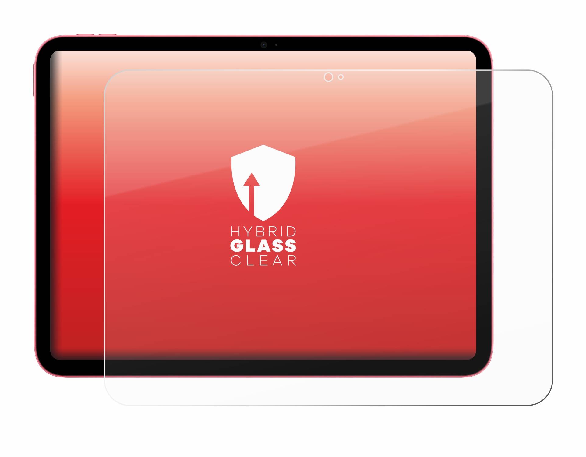 upscreen Hybrid Glas Panzer-Folie für Apple iPad 10.9 WiFi Cellular 2022 (10. Gen.)