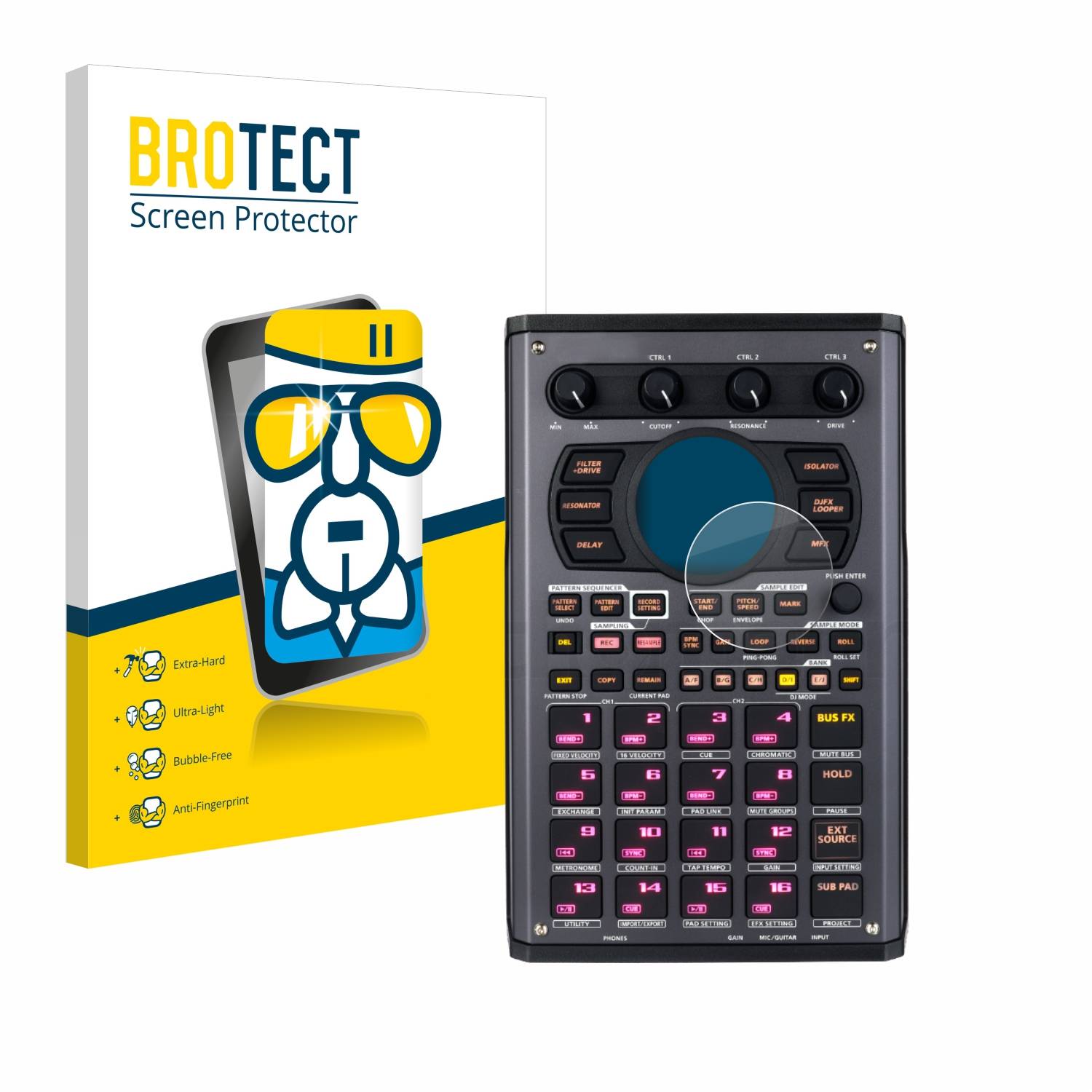 BROTECT AirGlass Flexible Schutz Glas Folie für Roland SP-404MKII Klar Transparent