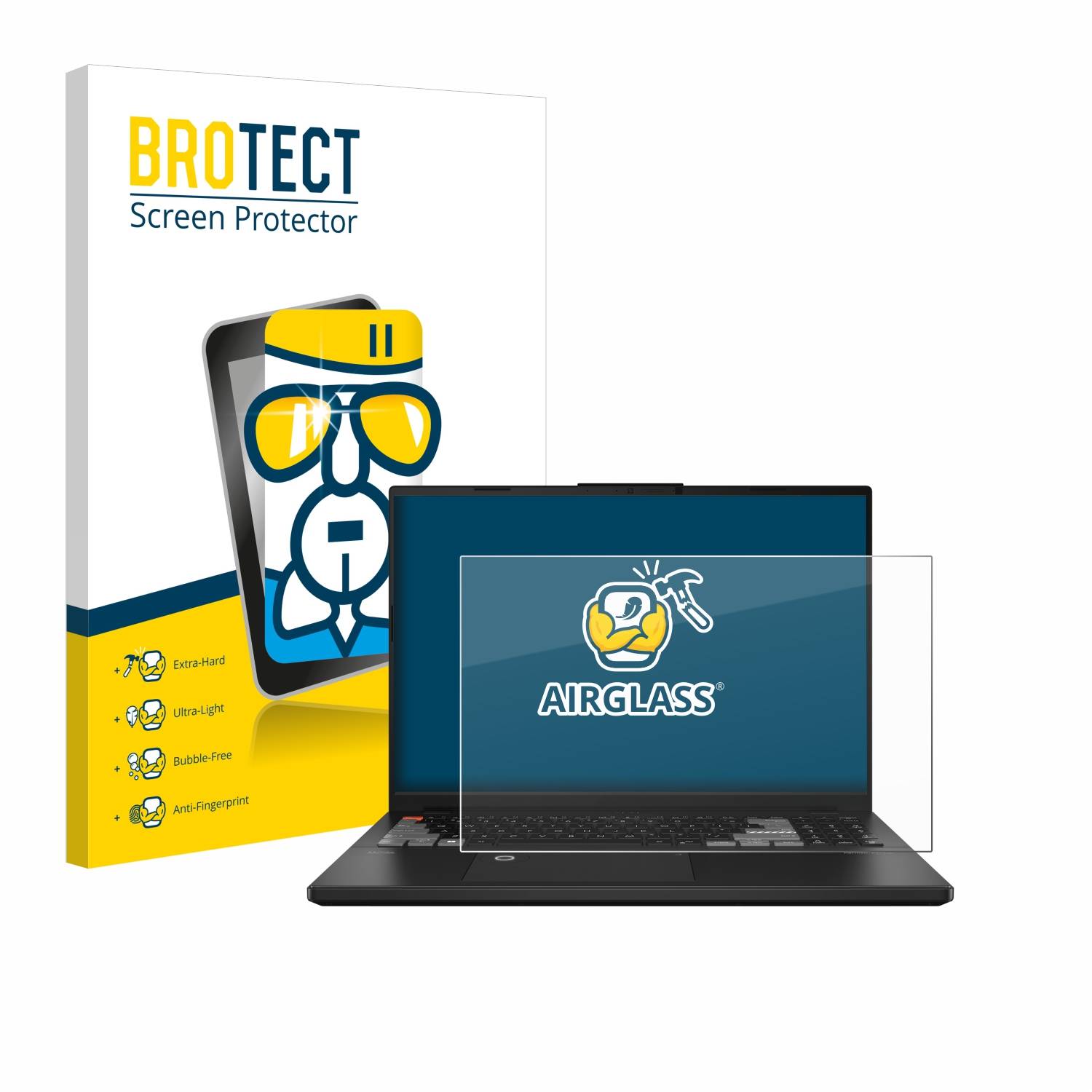BROTECT AirGlass Glas Schutz-Folie für ASUS VivoBook Pro 16X OLED K6604 - Schutzglas