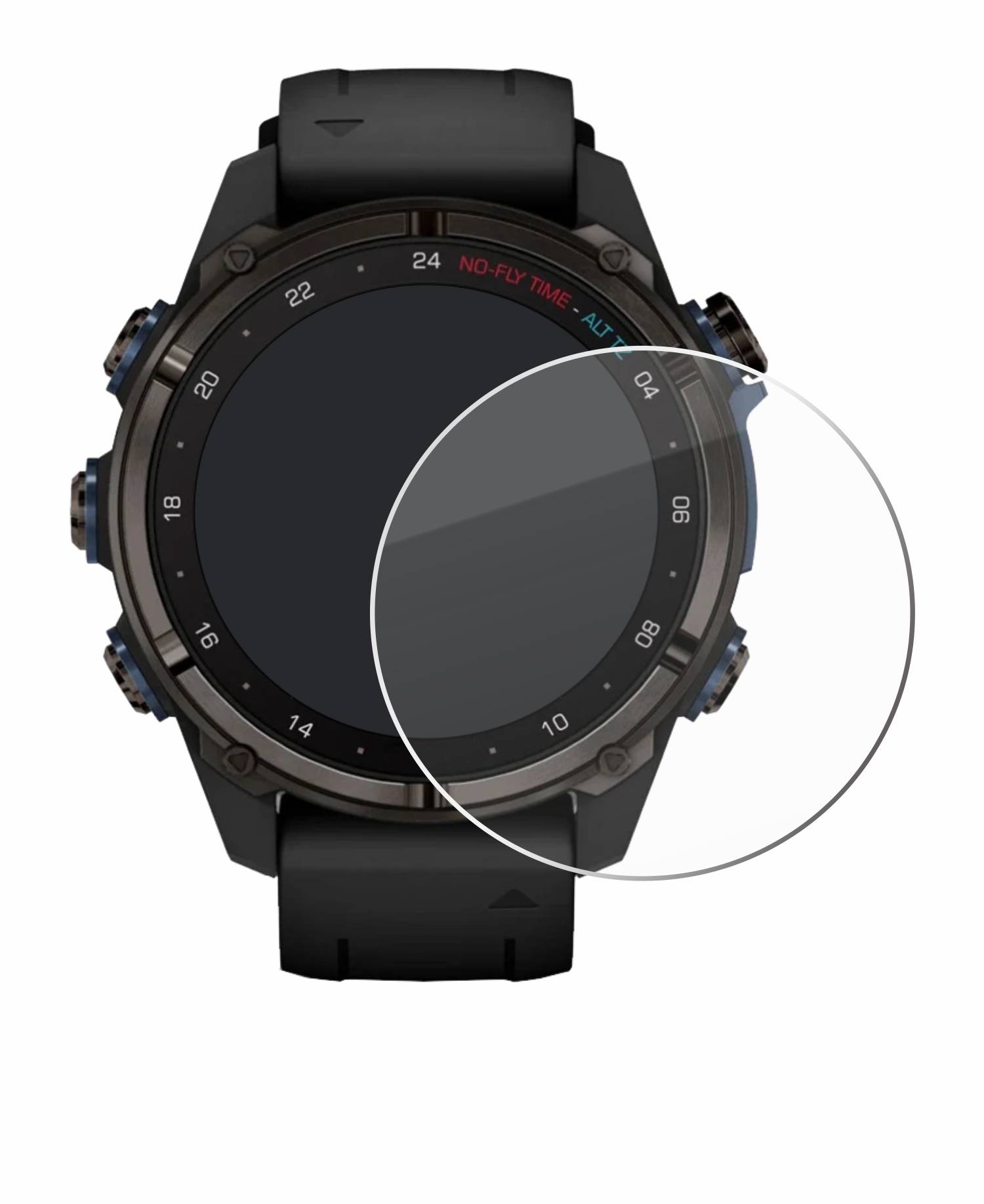 Savvies Clear Schutzglas für Garmin Descent Mk3i (43 mm)