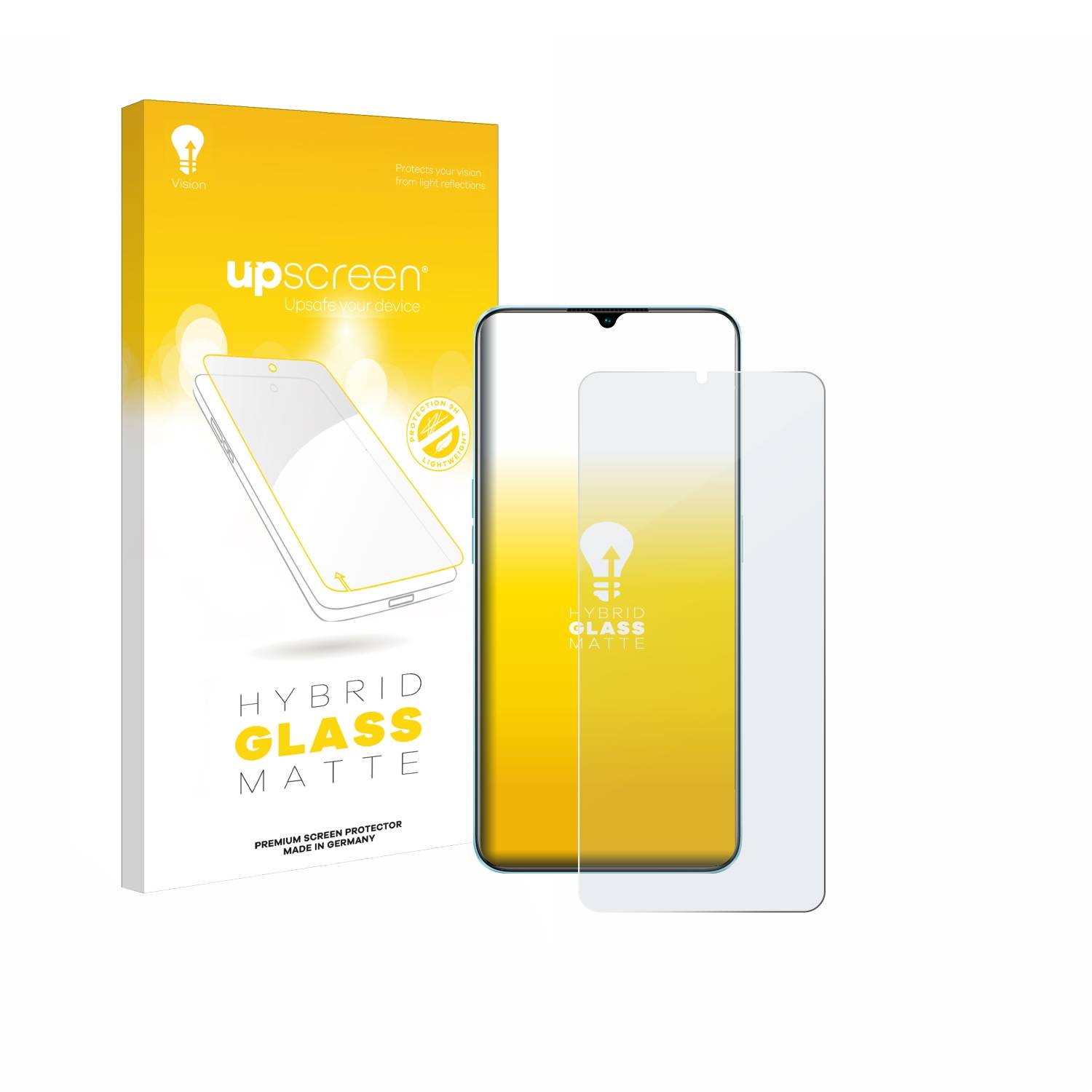 upscreen Hybrid Glas Matt Panzer-Folie für Oppo A78 5G