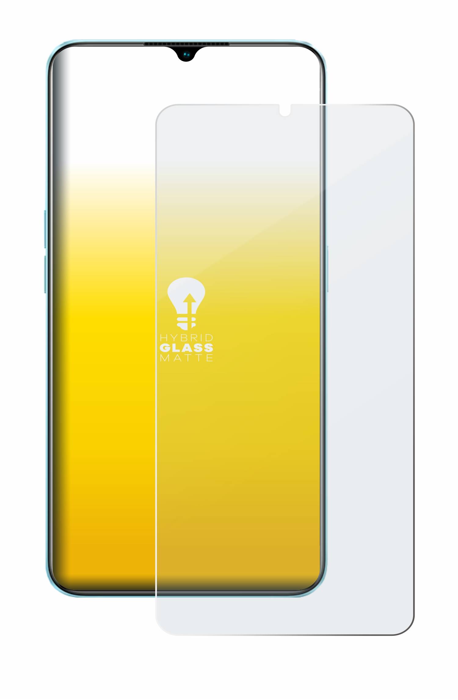 upscreen Hybrid Glas Matt Panzer-Folie für Oppo A78 5G